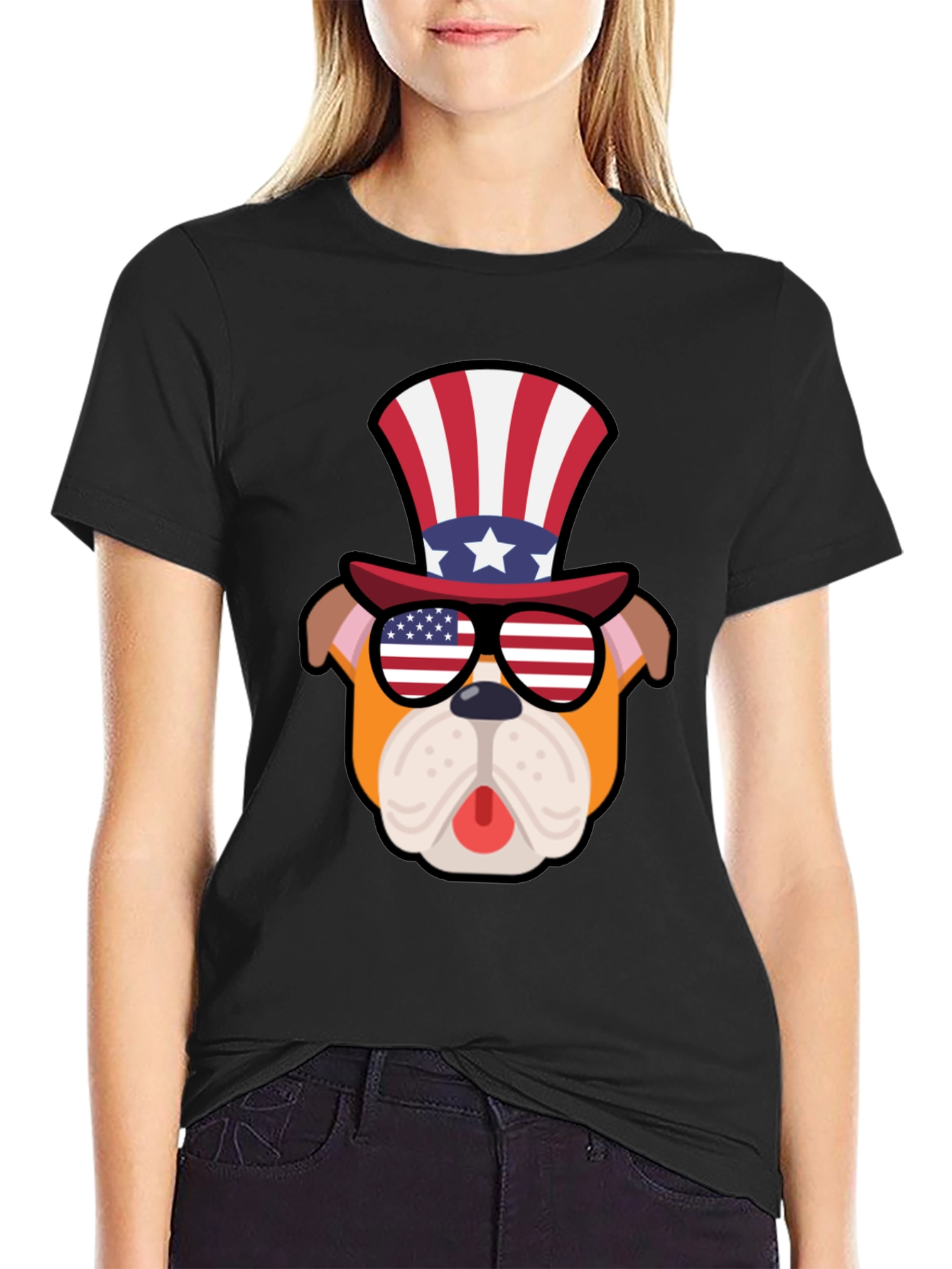 Patriotic Bulldog T-Shirt