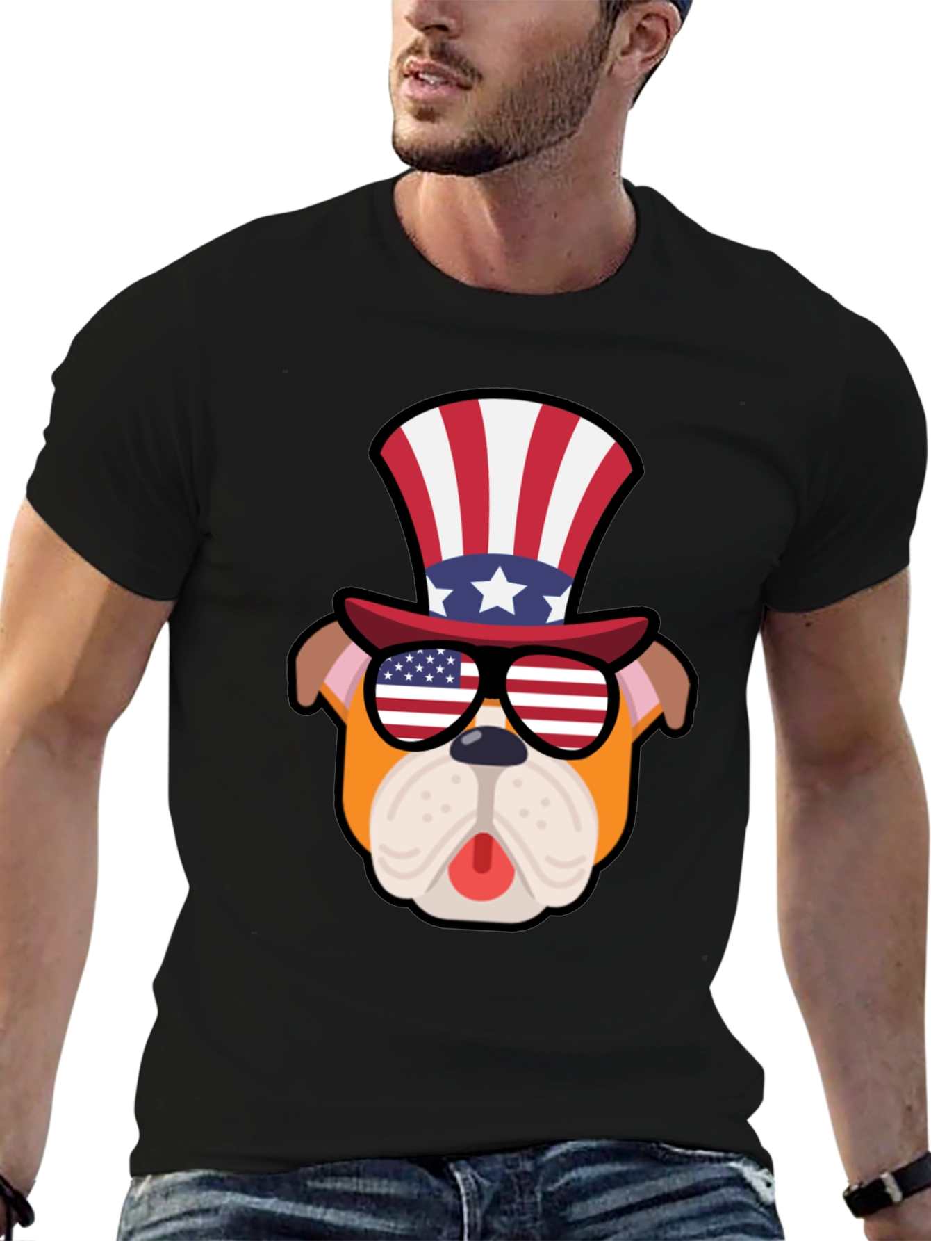 Patriotic Bulldog T-Shirt
