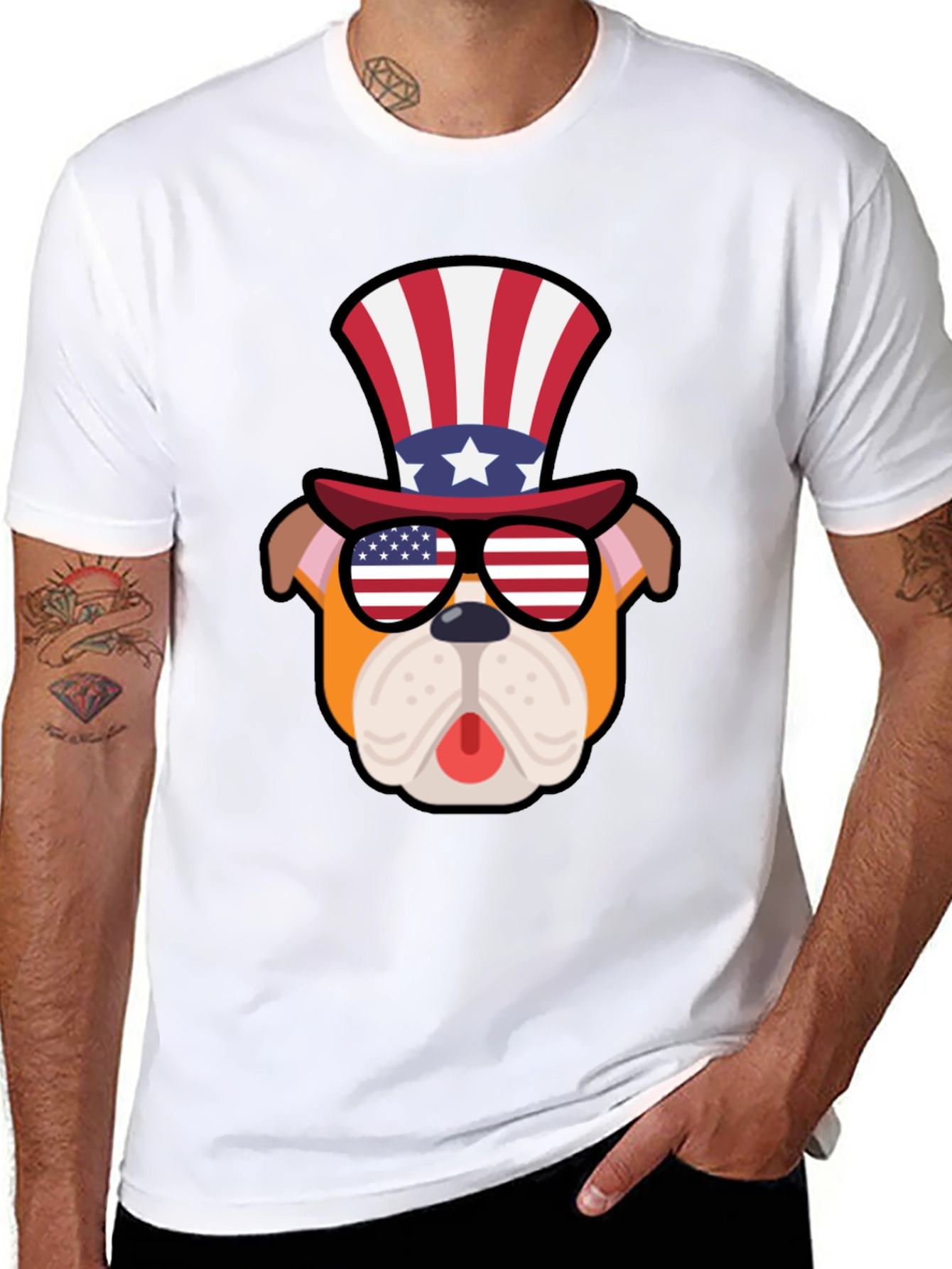 Patriotic Bulldog T-Shirt