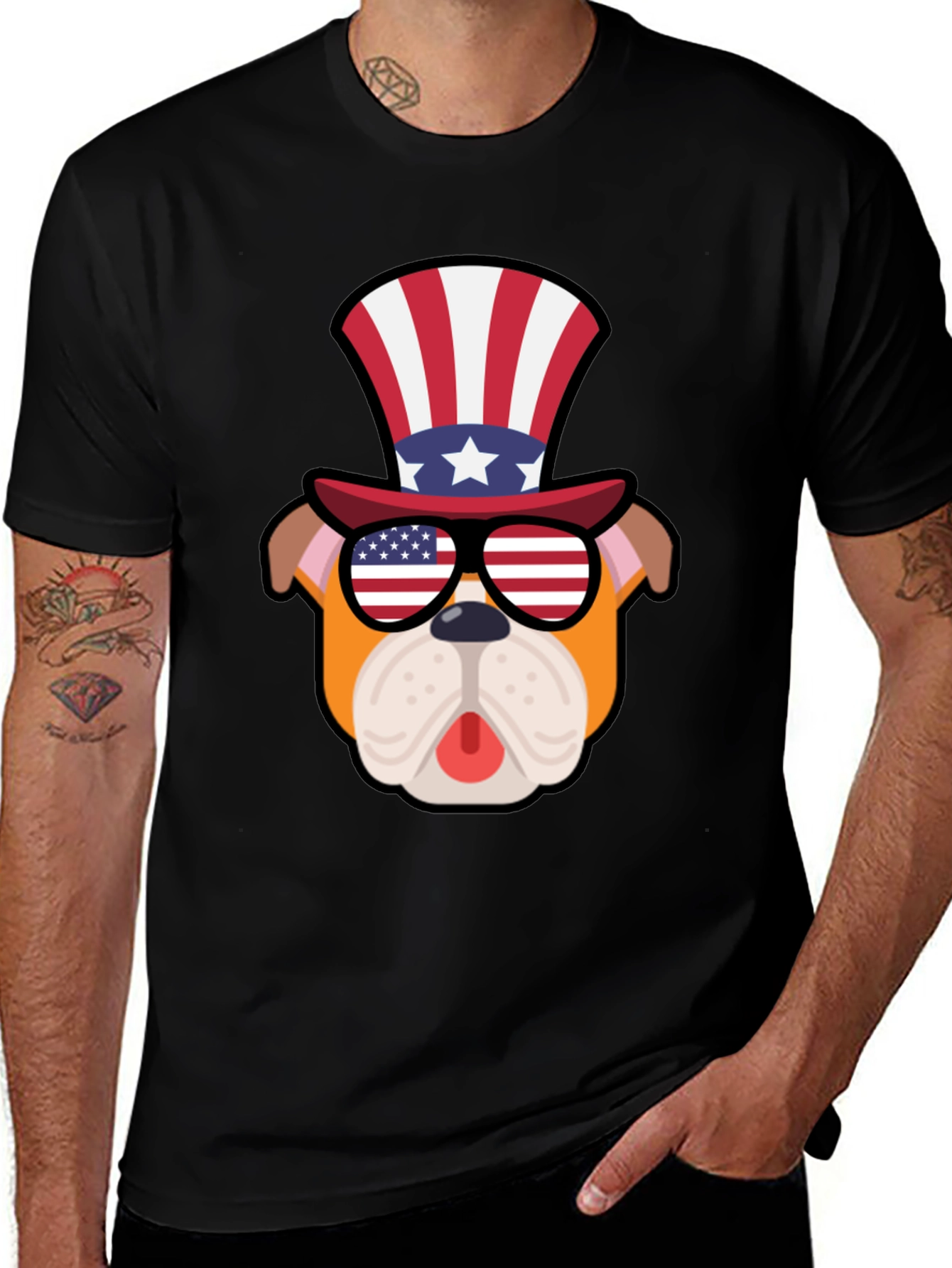 Patriotic Bulldog T-Shirt
