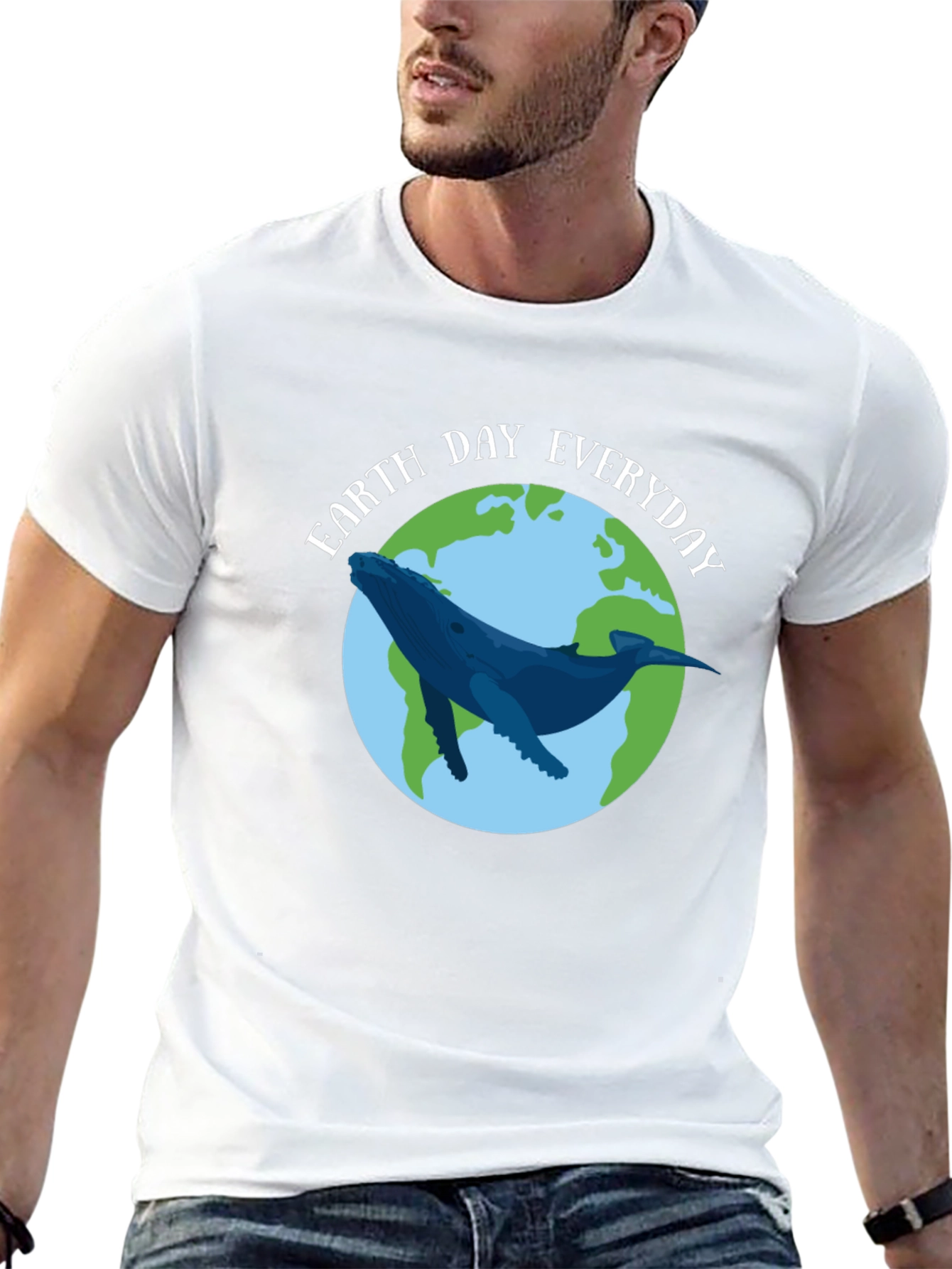Earth Day Everyday Whale Graphic T-Shirt