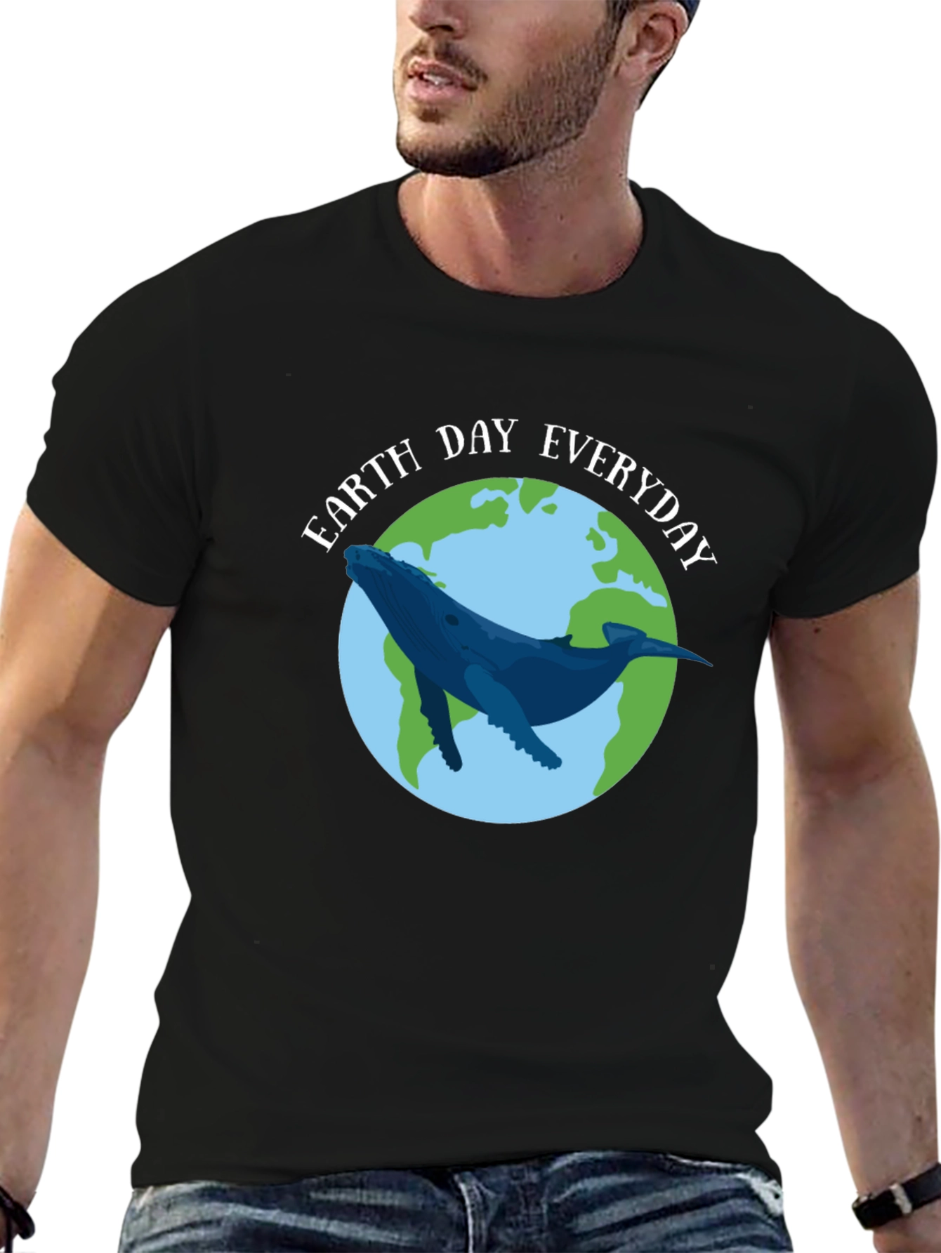 Earth Day Everyday Whale Graphic T-Shirt