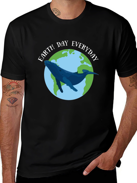 Earth Day Everyday Whale Graphic T-Shirt