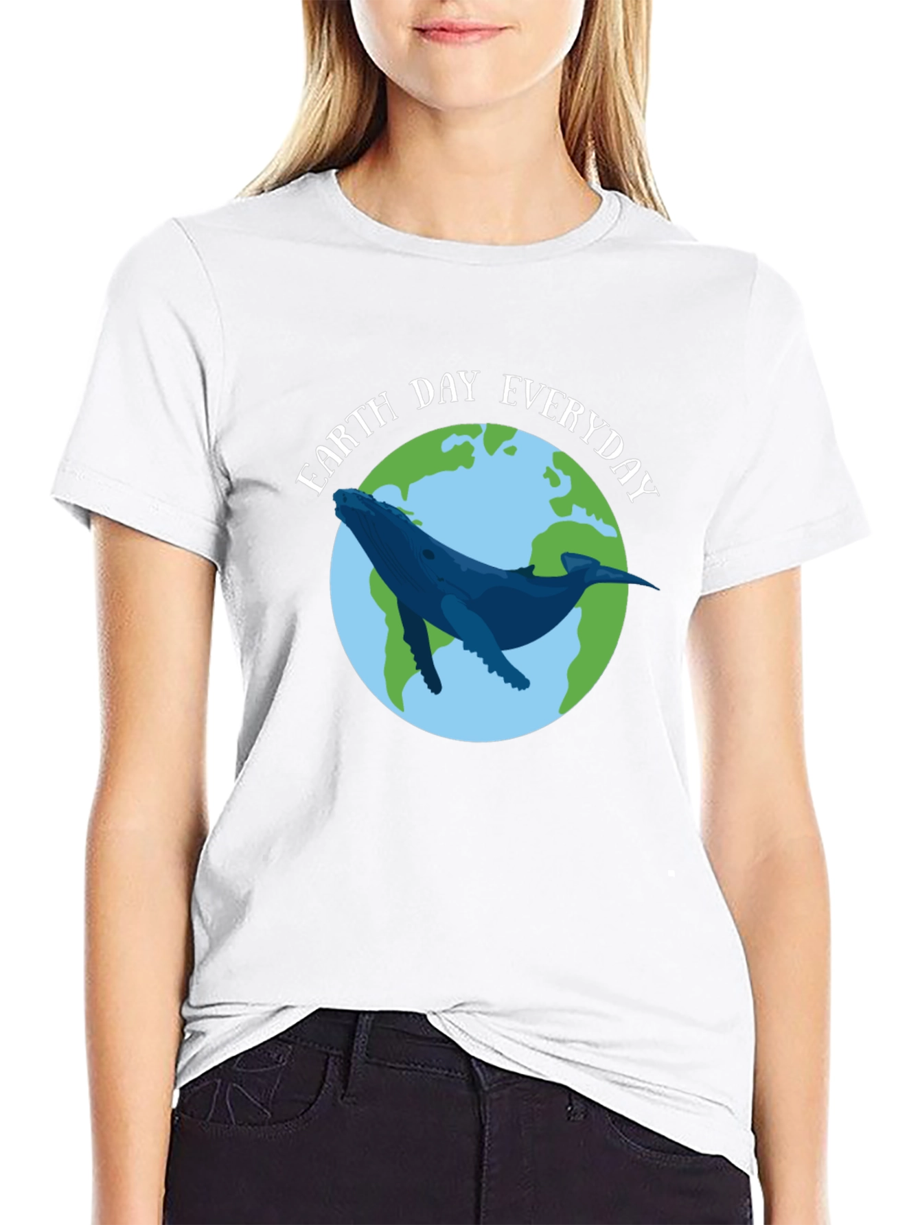 Earth Day Everyday Whale Graphic T-Shirt