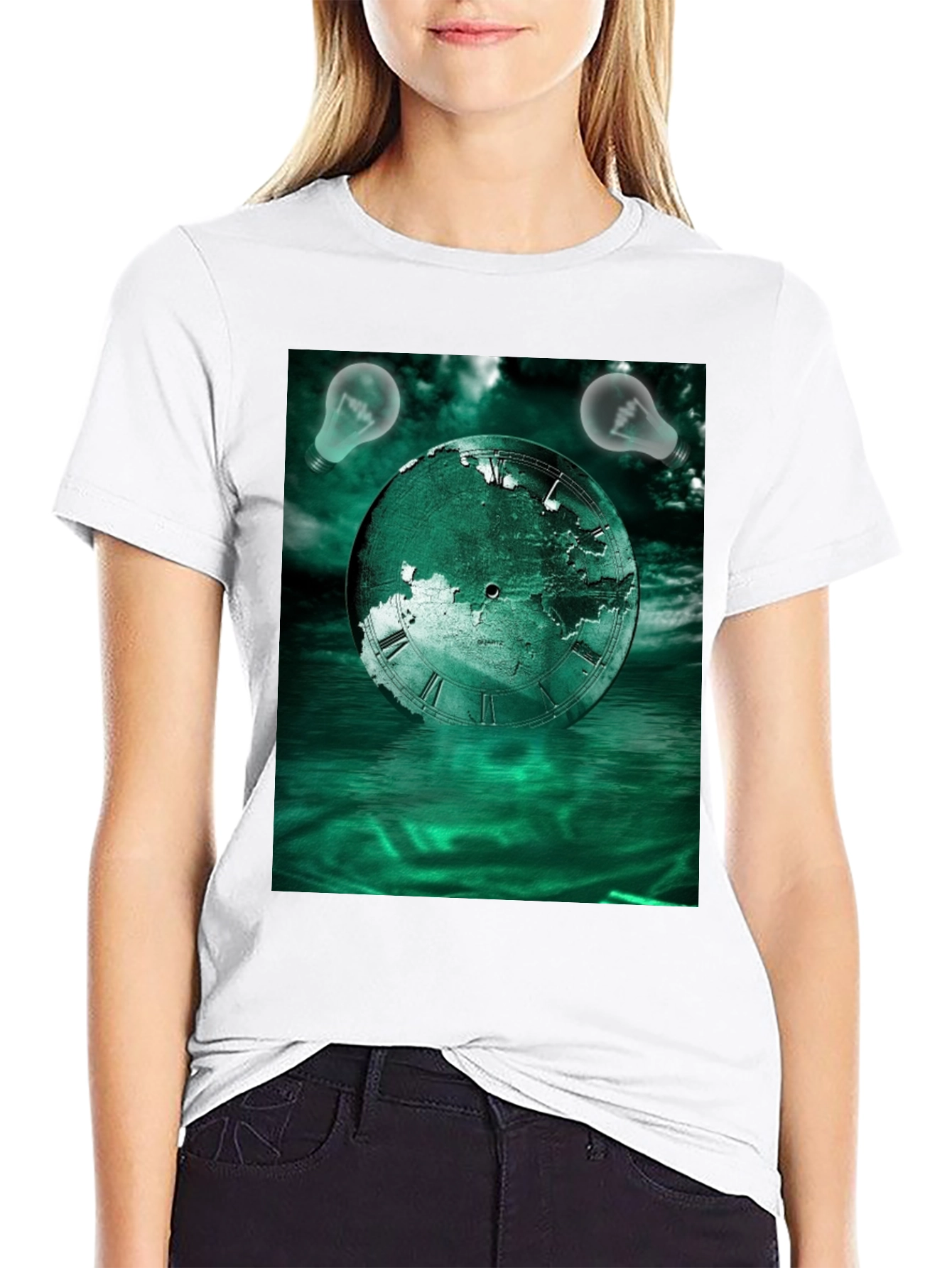 Surreal Time Globe Graphic Tee