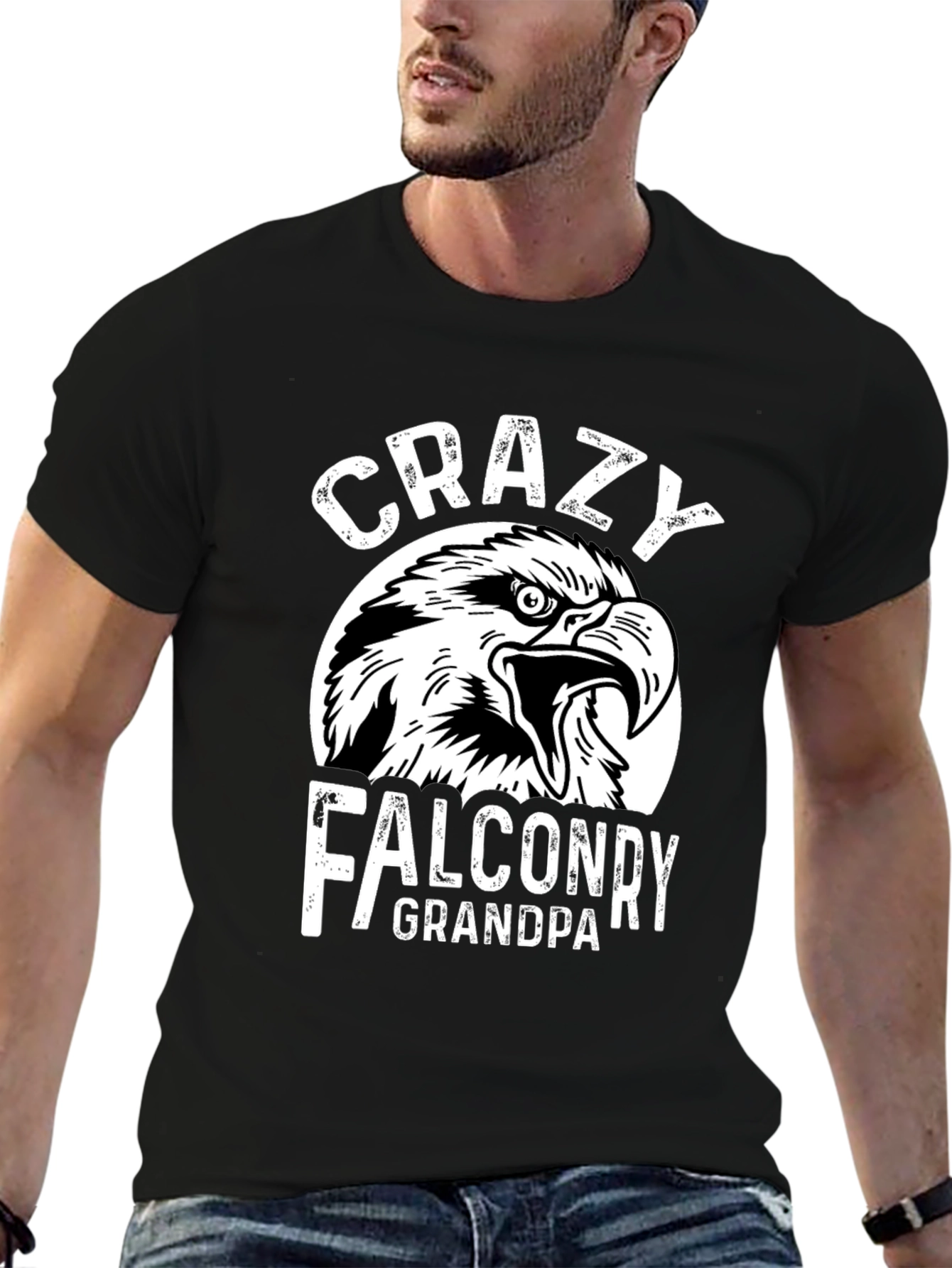Crazy Falconry Grandpa T-Shirt