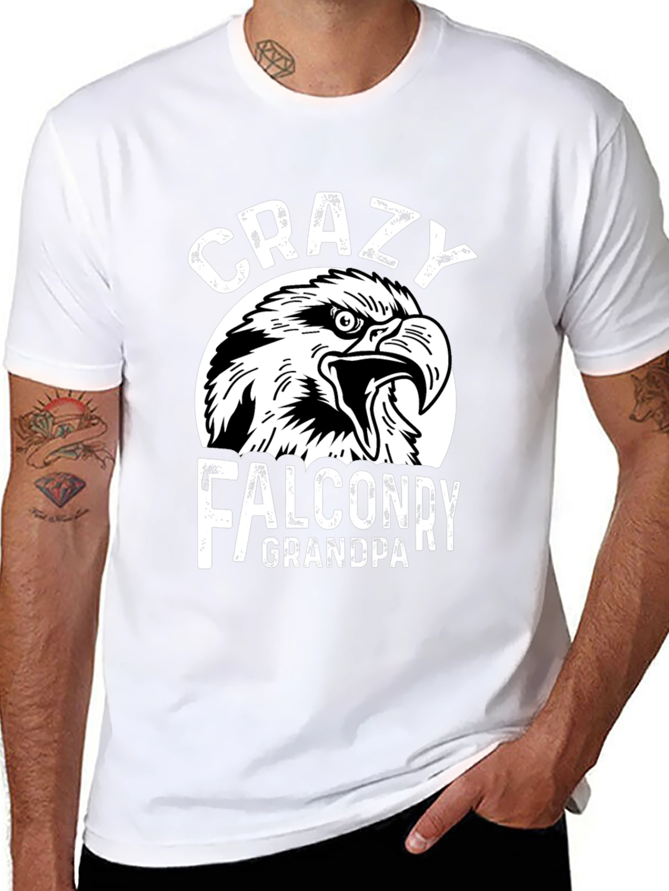 Crazy Falconry Grandpa T-Shirt