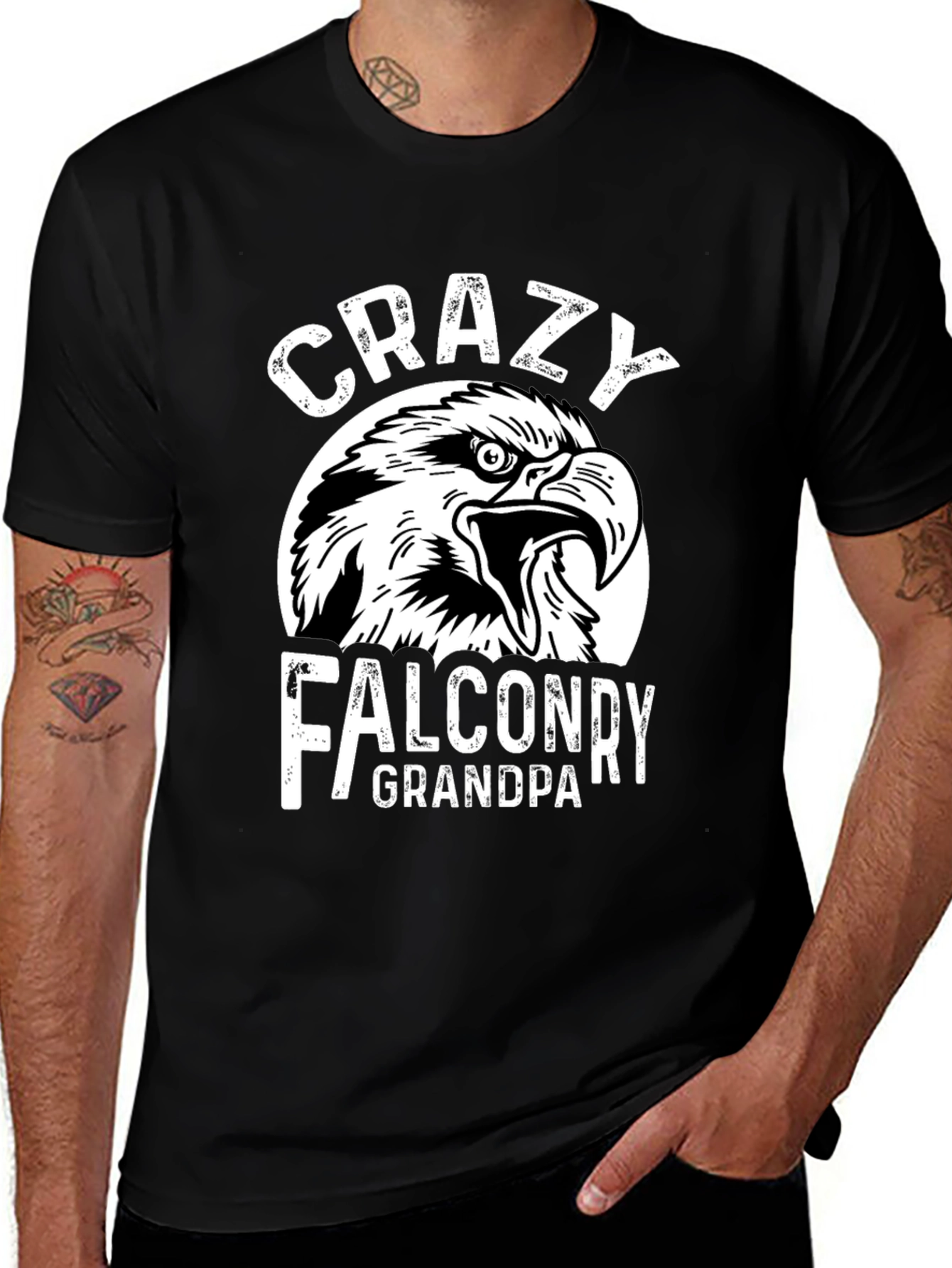 Crazy Falconry Grandpa T-Shirt