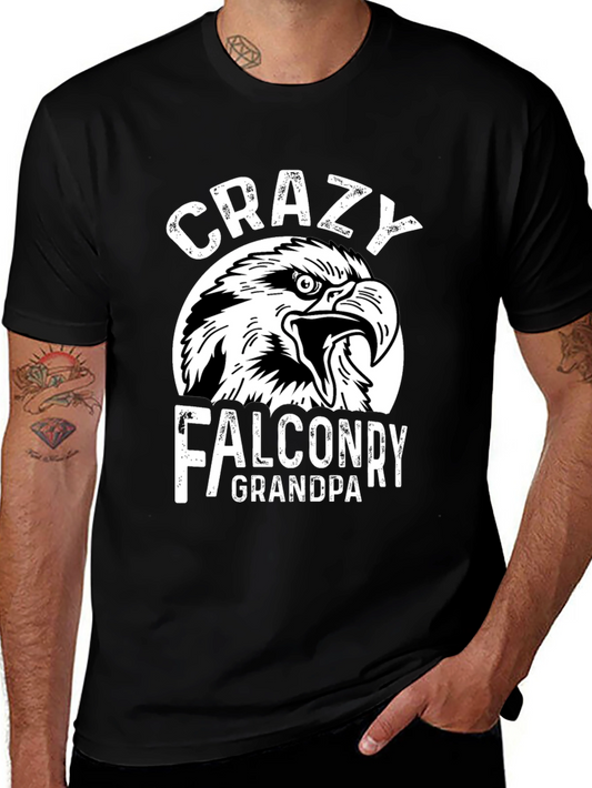 Crazy Falconry Grandpa T-Shirt