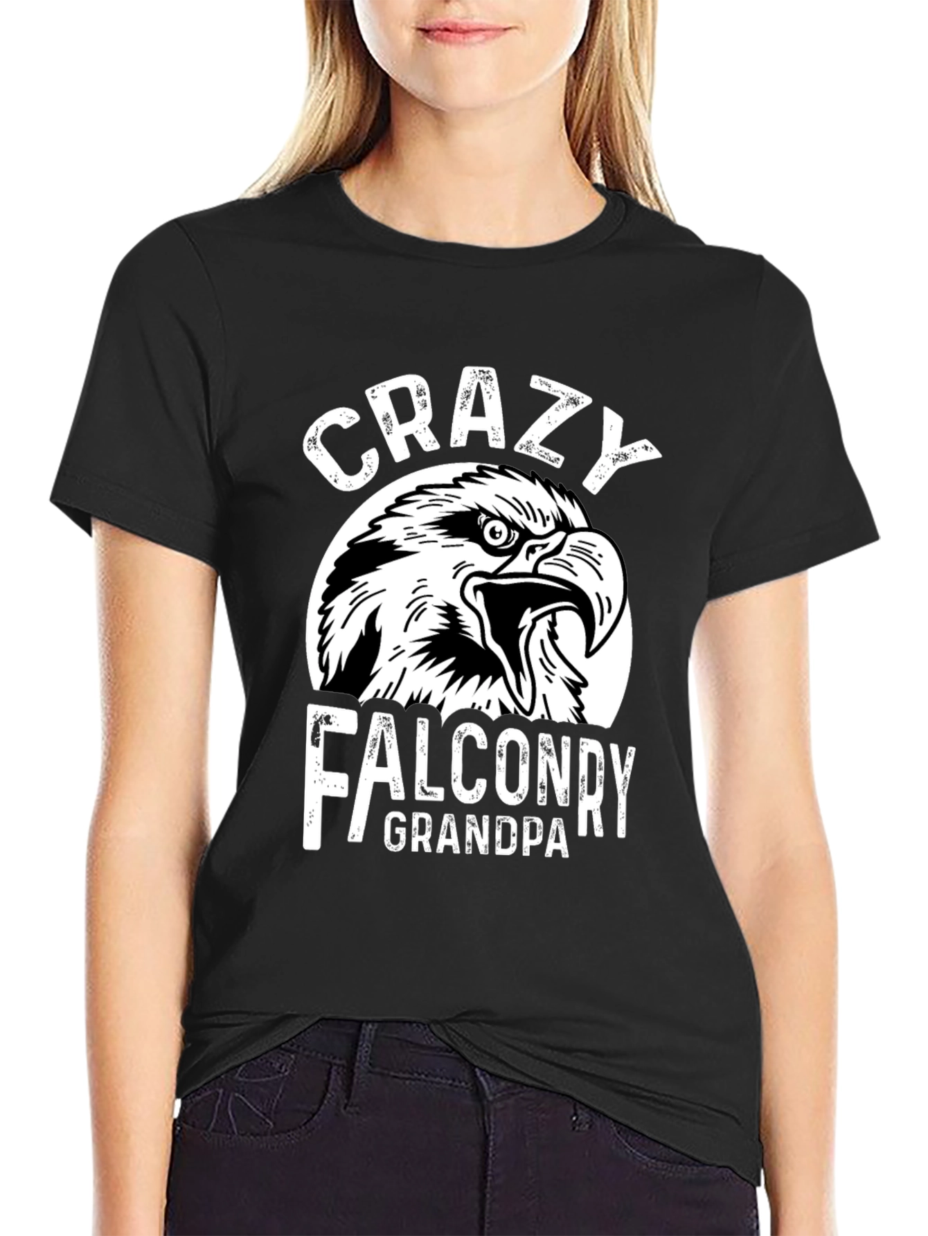 Crazy Falconry Grandpa T-Shirt