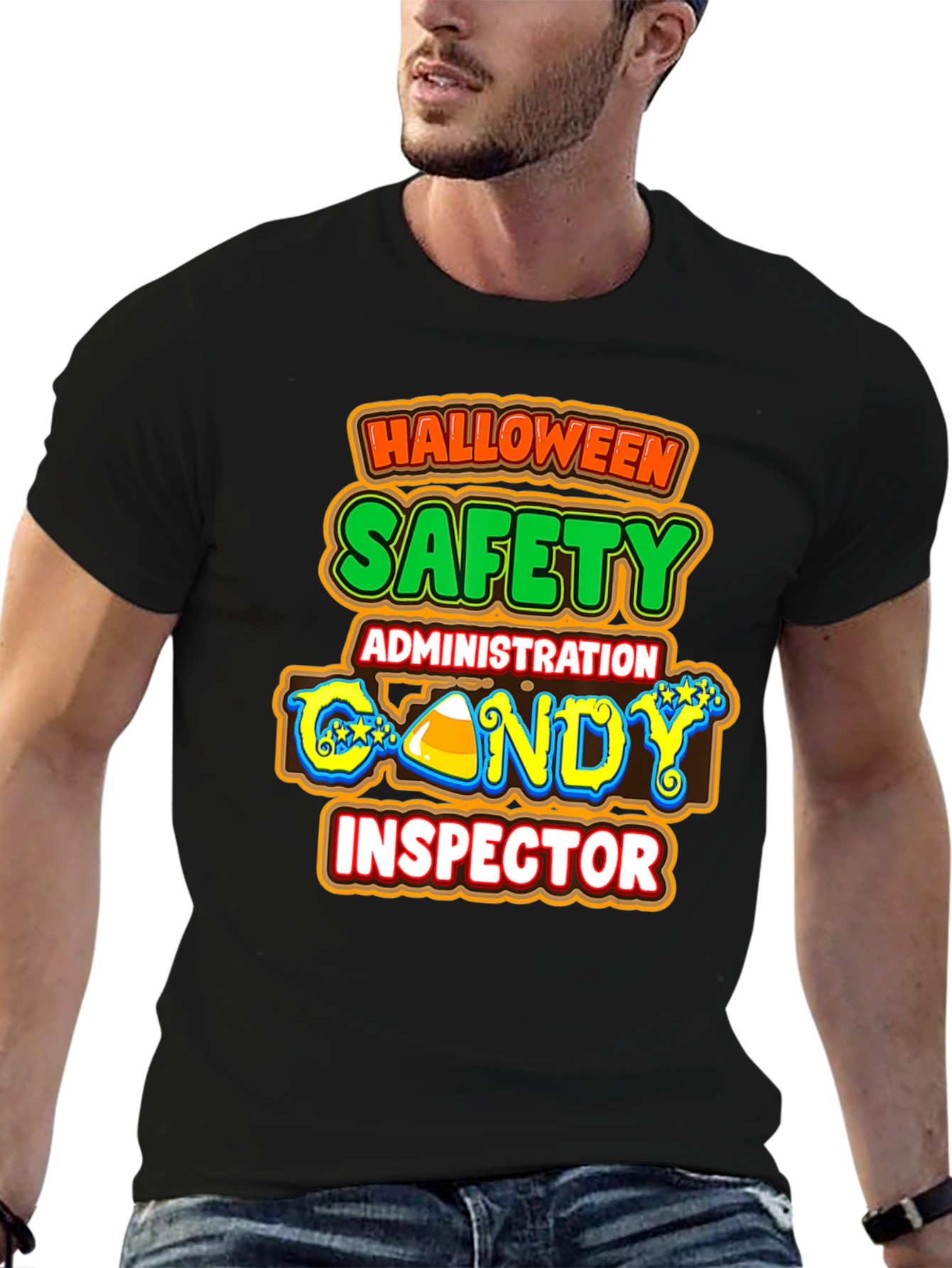 Halloween Candy Inspector T-Shirt Safety Administration Tee