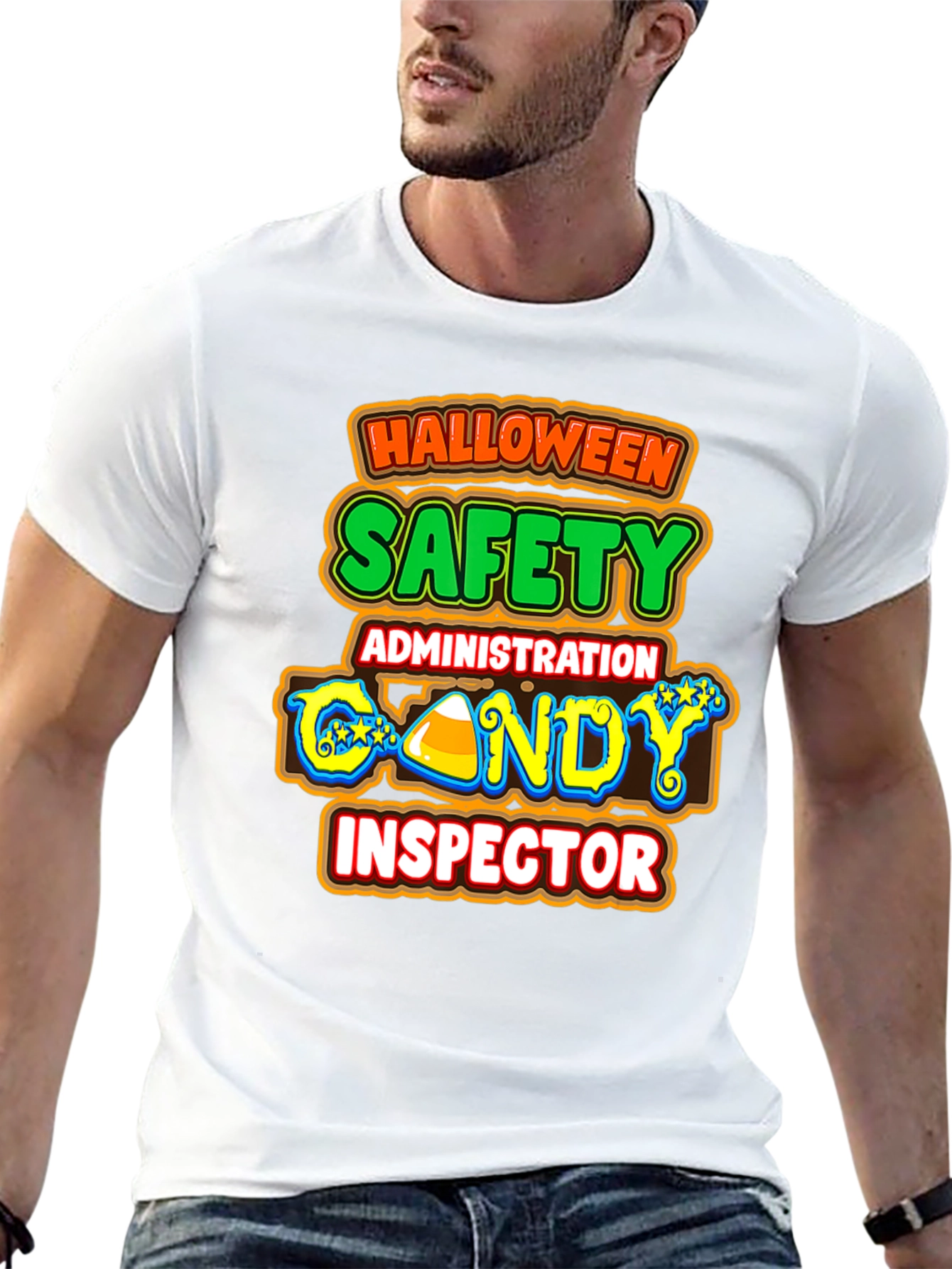 Halloween Candy Inspector T-Shirt Safety Administration Tee