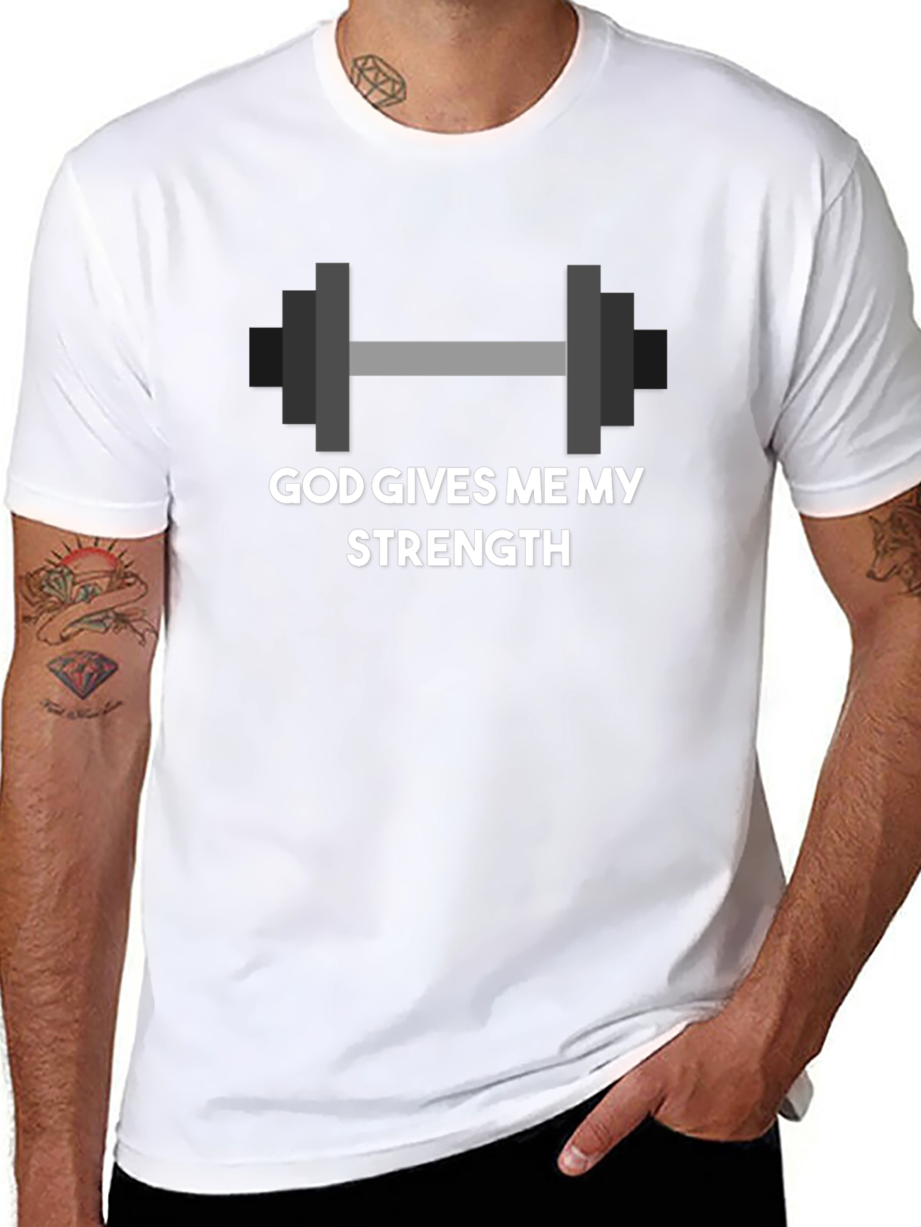 God Gives Me My Strength Graphic Tee