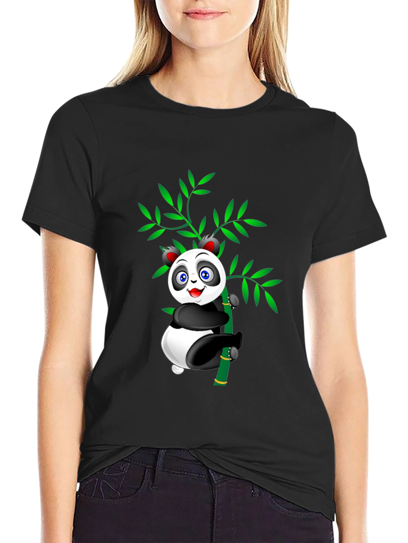 Cute Panda Bamboo T-Shirt