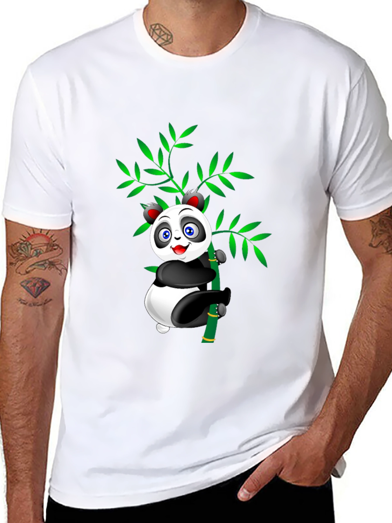 Cute Panda Bamboo T-Shirt