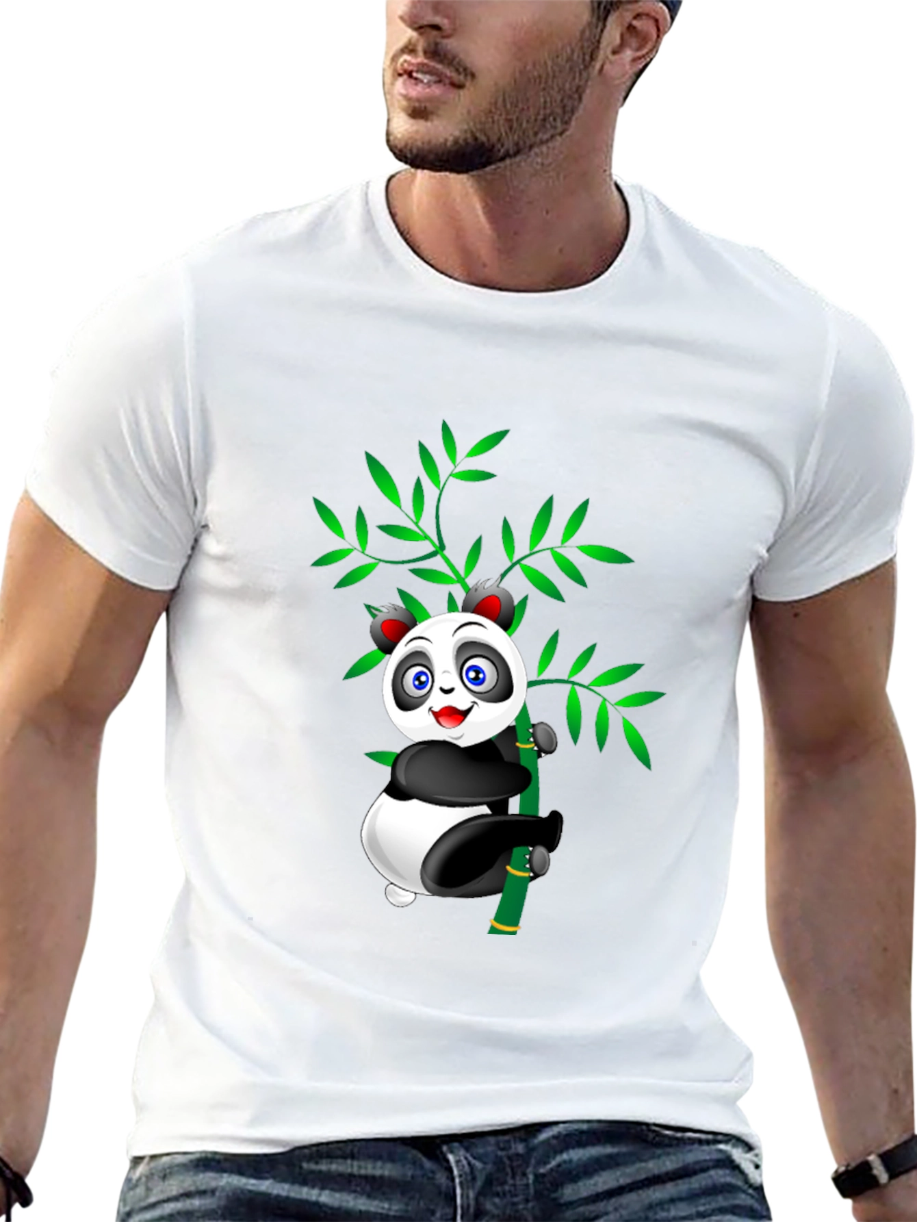 Cute Panda Bamboo T-Shirt