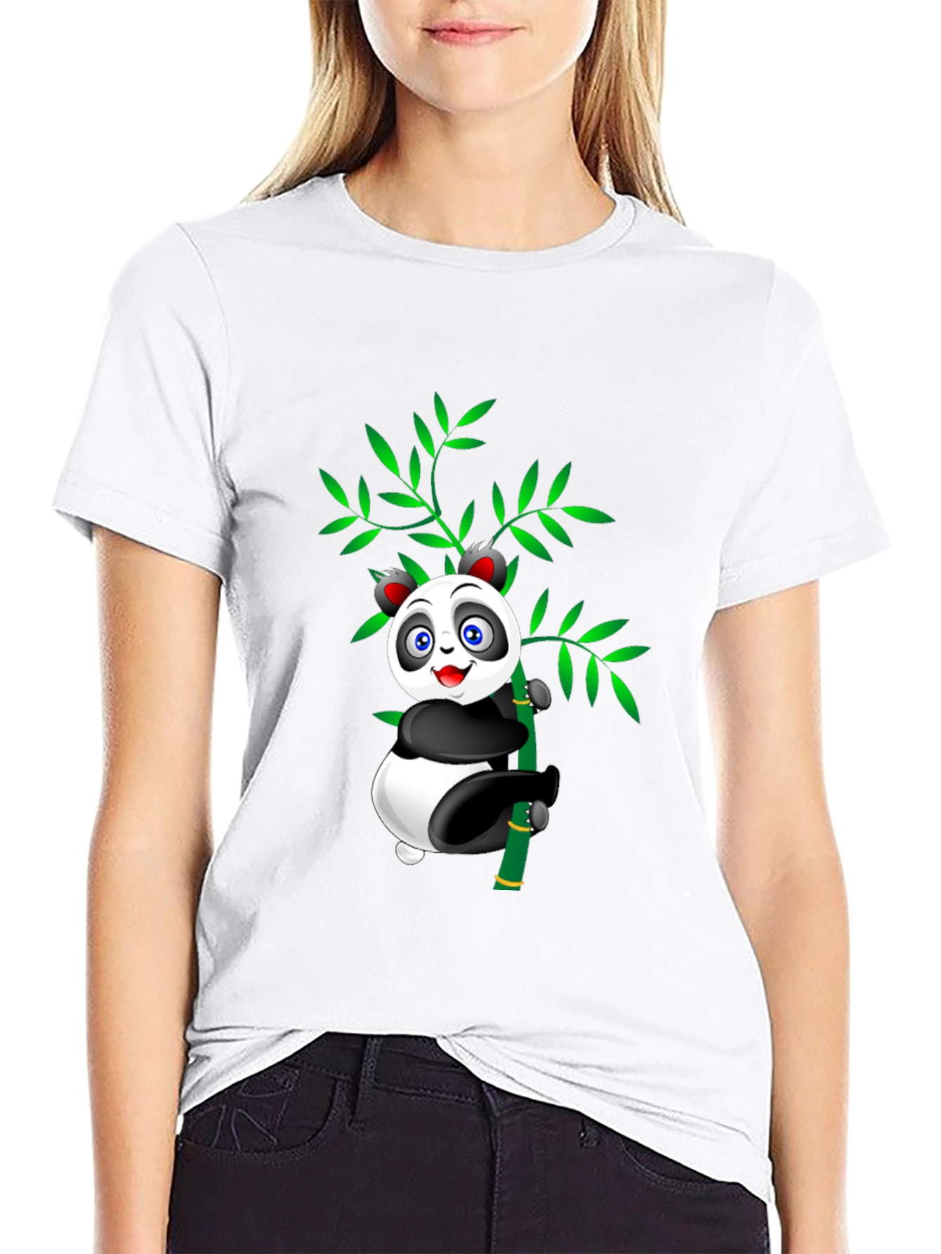 Cute Panda Bamboo T-Shirt