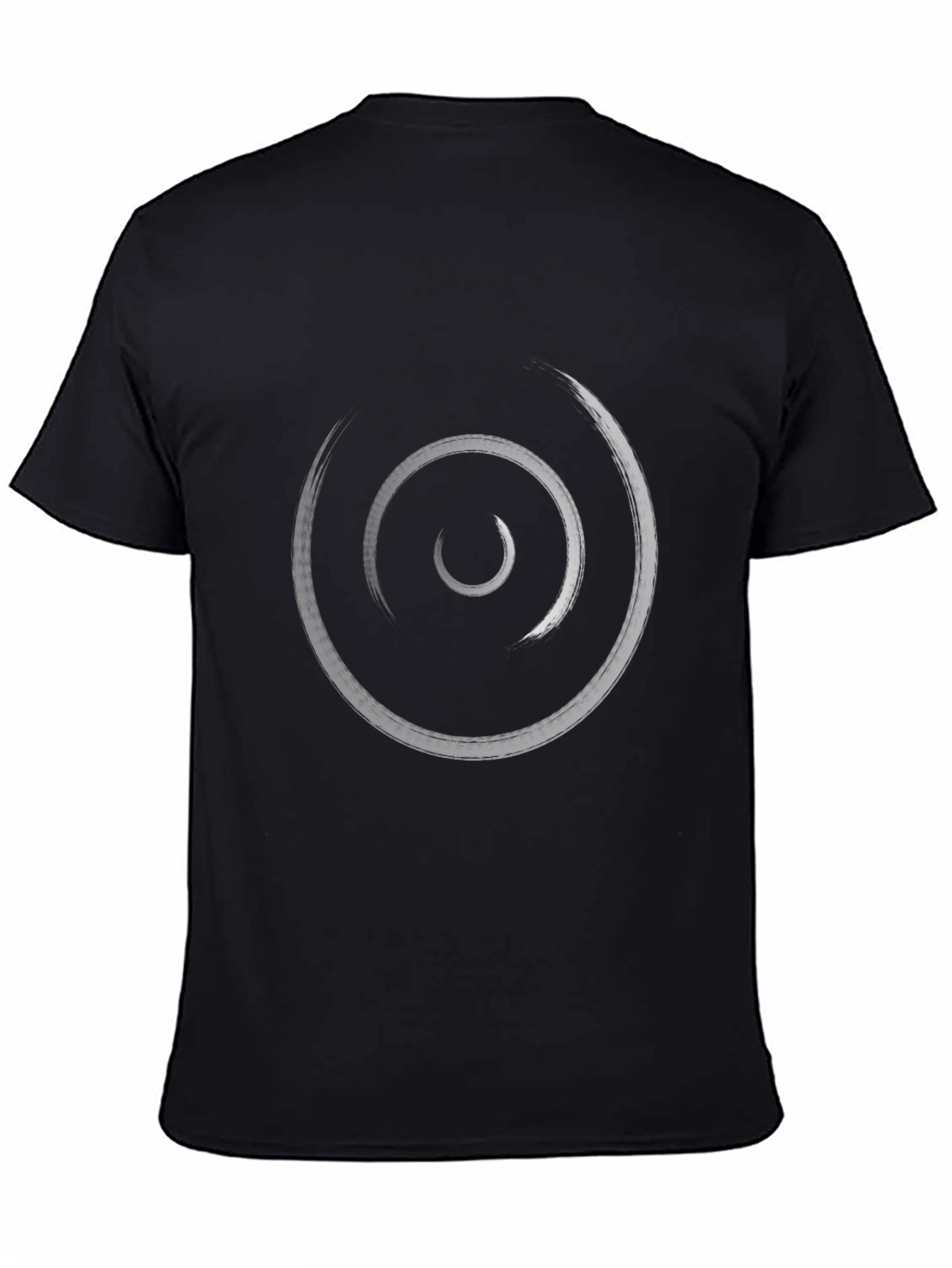 Spiral Brushstroke Graphic Tee - Modern Artistic Design