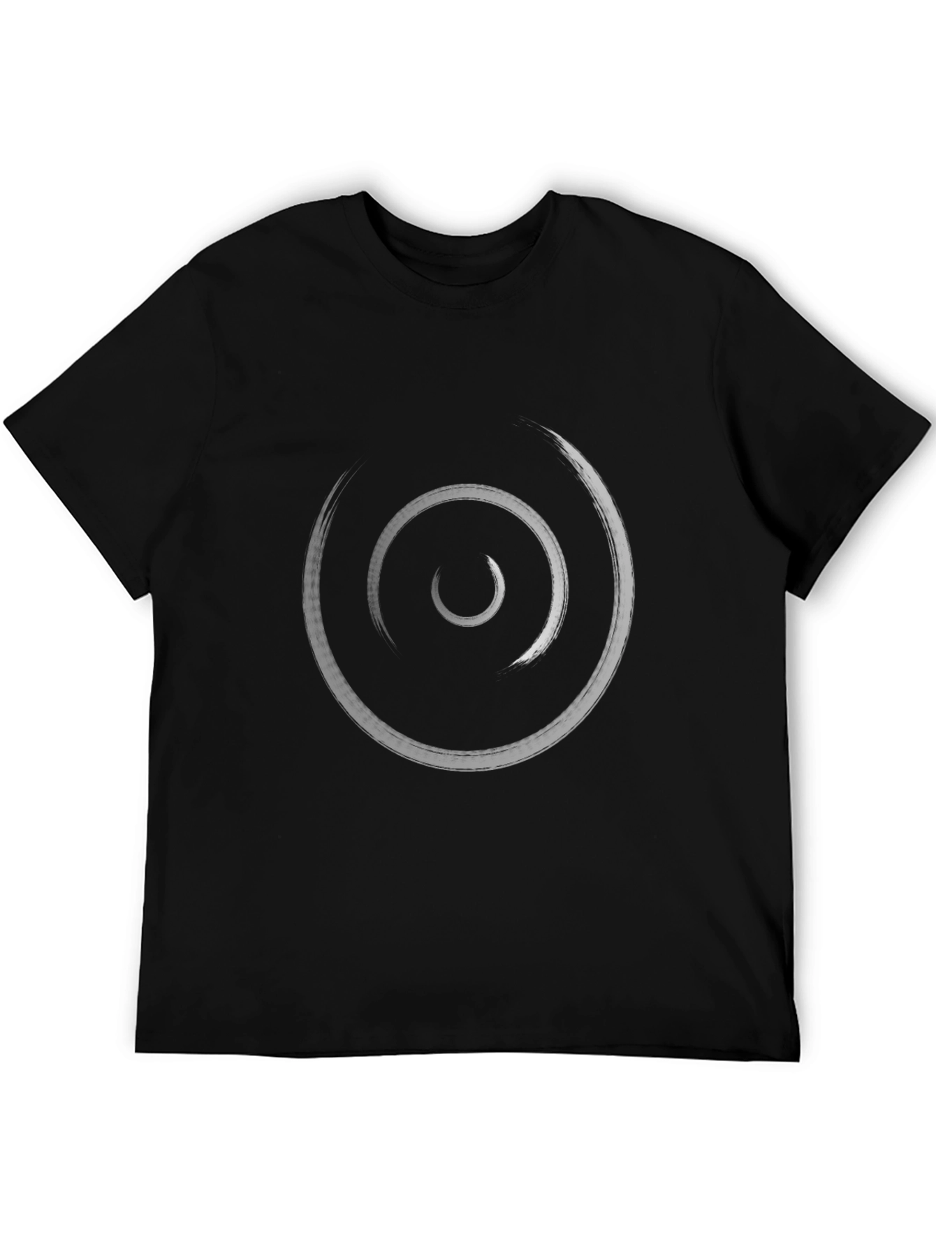 Spiral Brushstroke Graphic Tee - Modern Artistic Design