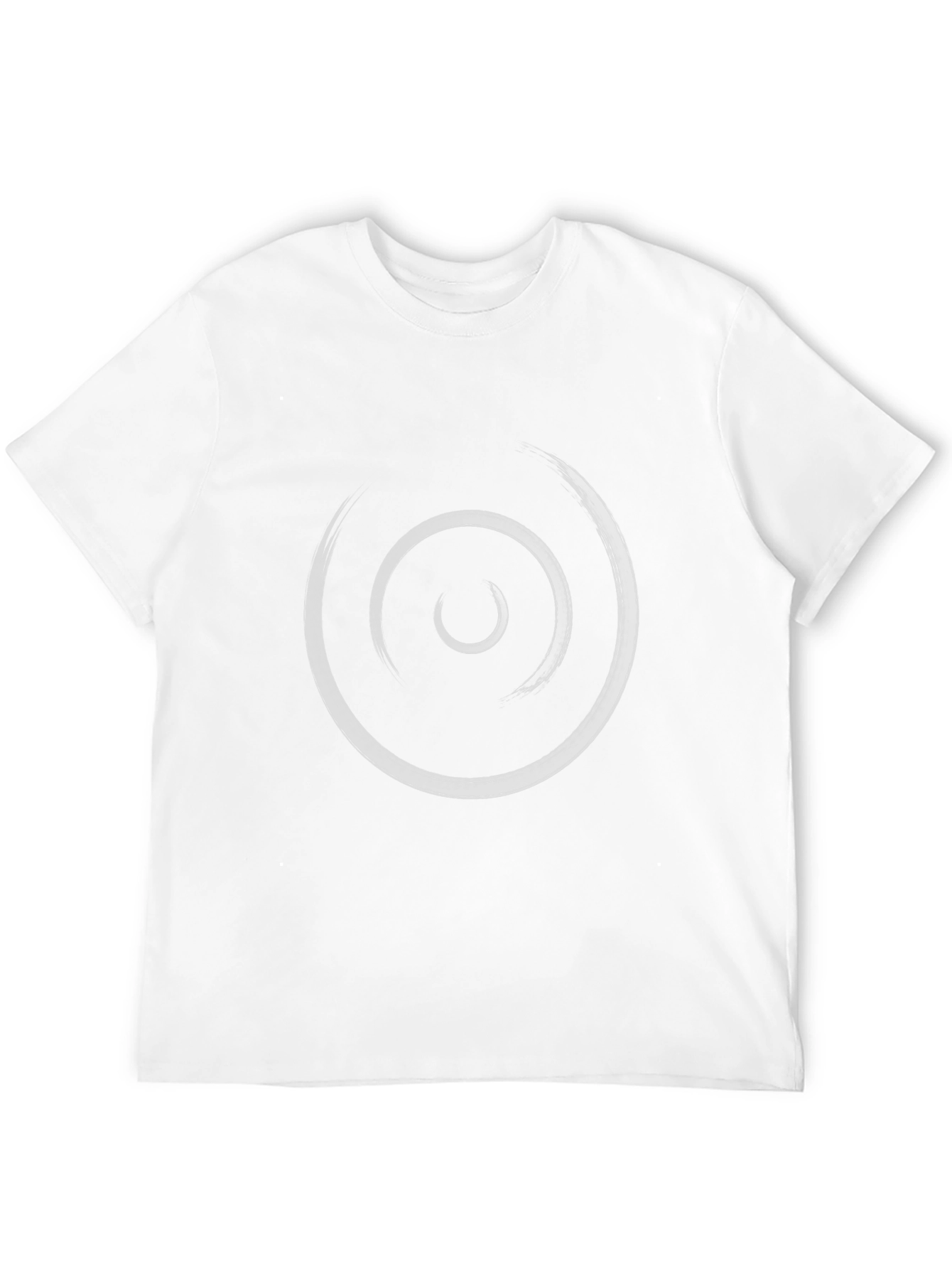 Spiral Brushstroke Graphic Tee - Modern Artistic Design