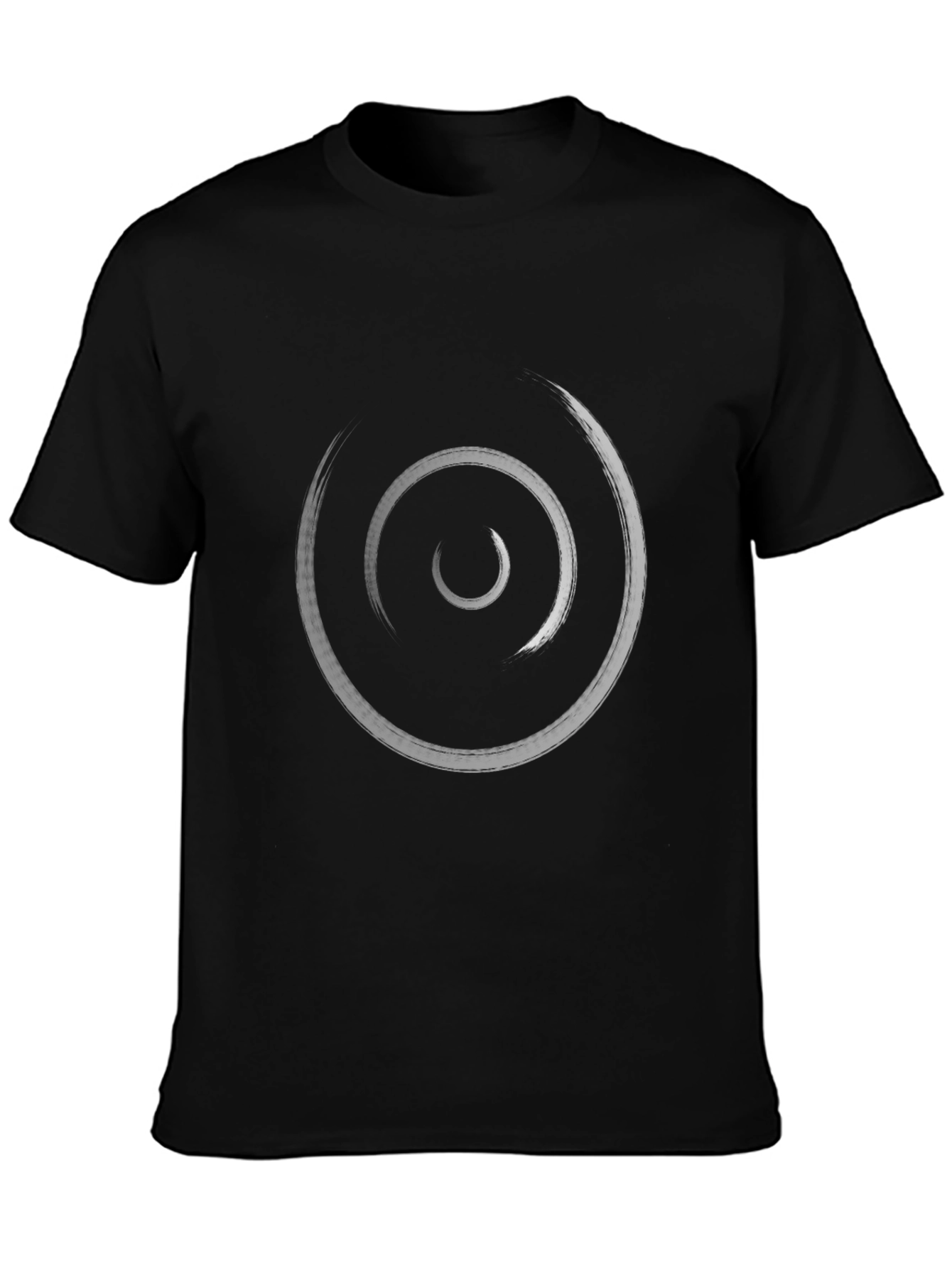 Spiral Brushstroke Graphic Tee - Modern Artistic Design