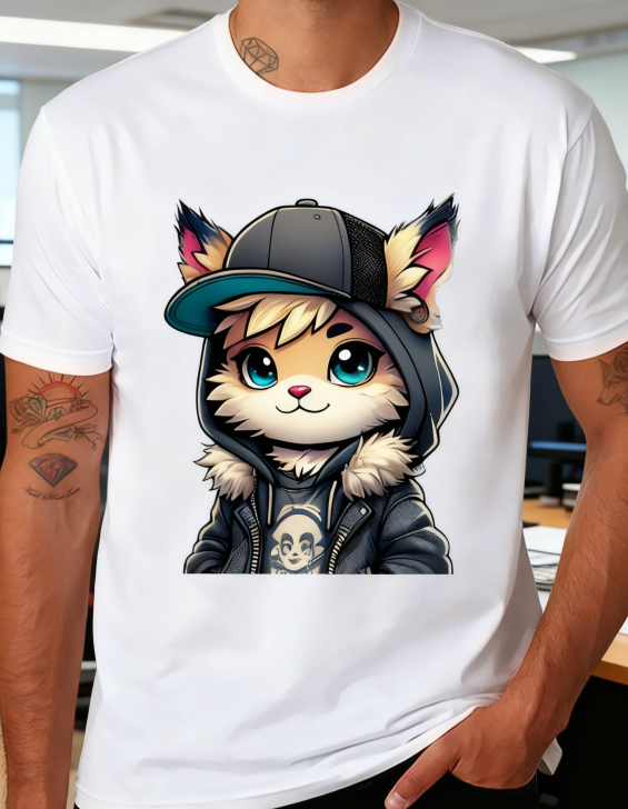 Cute Urban Cat Graphic Tee for Fashion Lovers