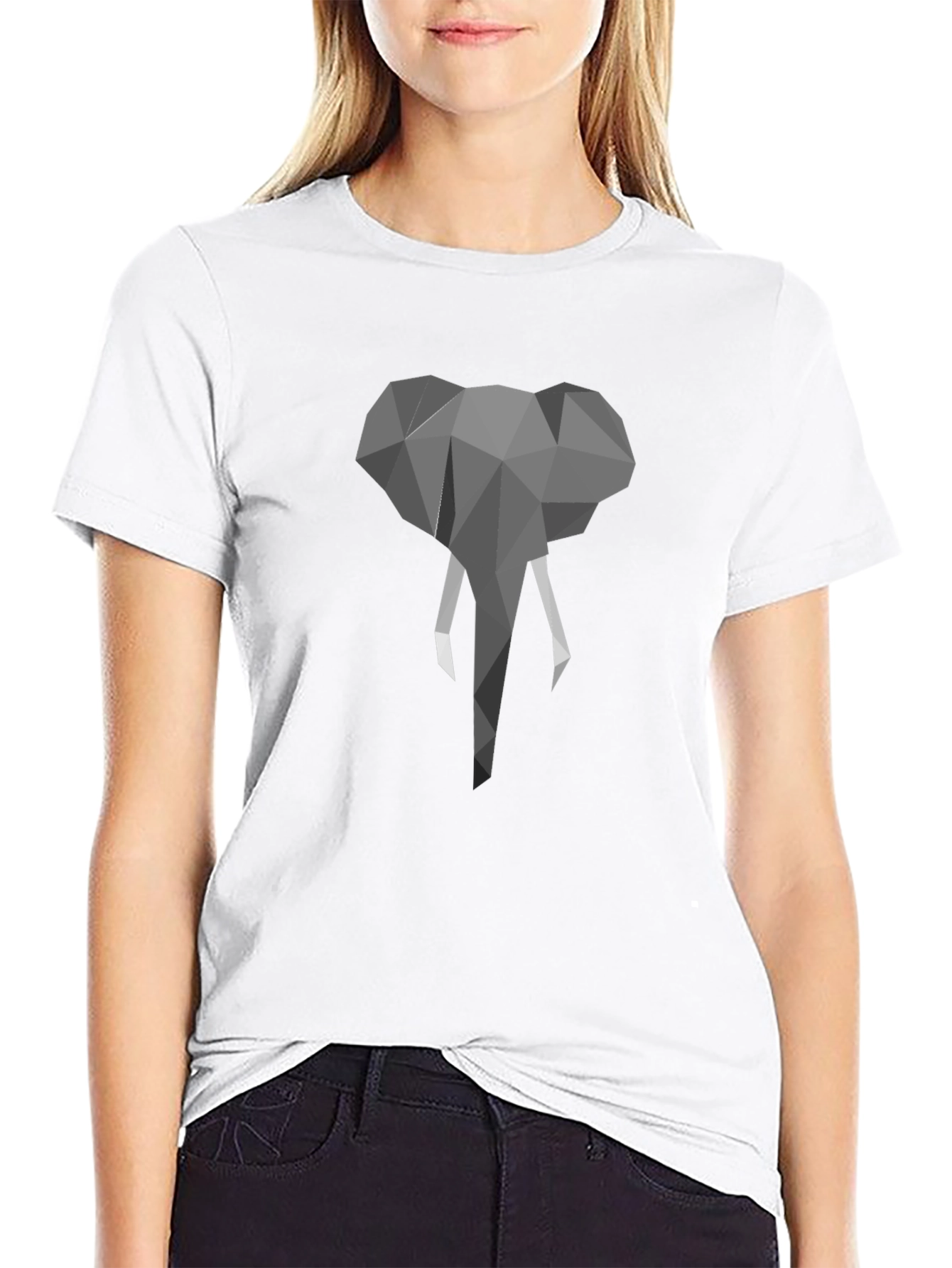 Geometric Elephant T-Shirt - Modern Graphic Tee