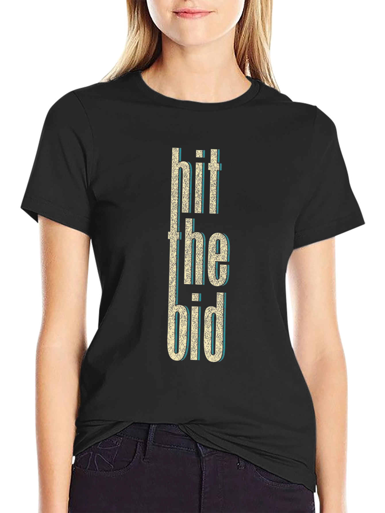 Hit the Bid Graphic Tee - Black
