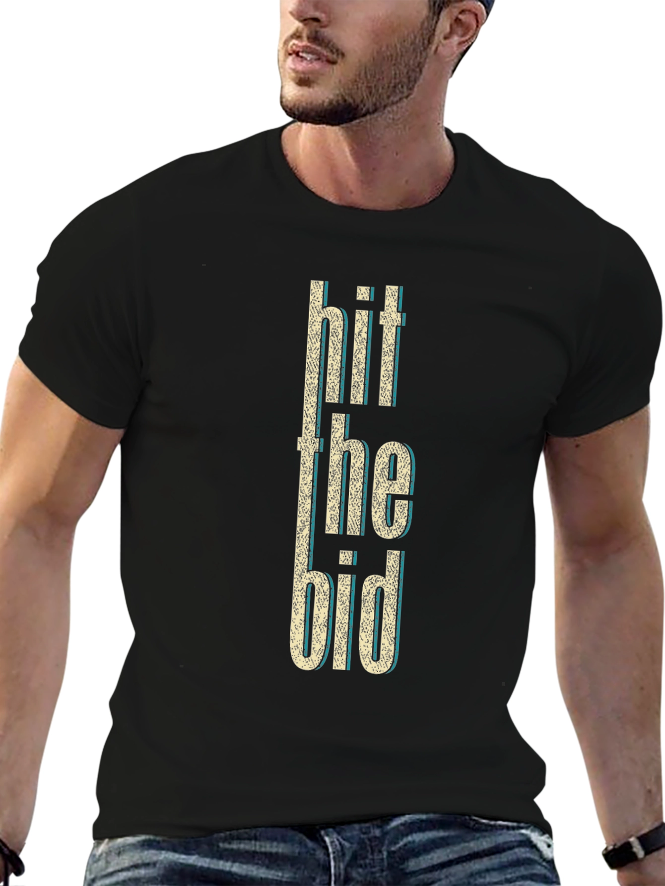 Hit the Bid Graphic Tee - Black