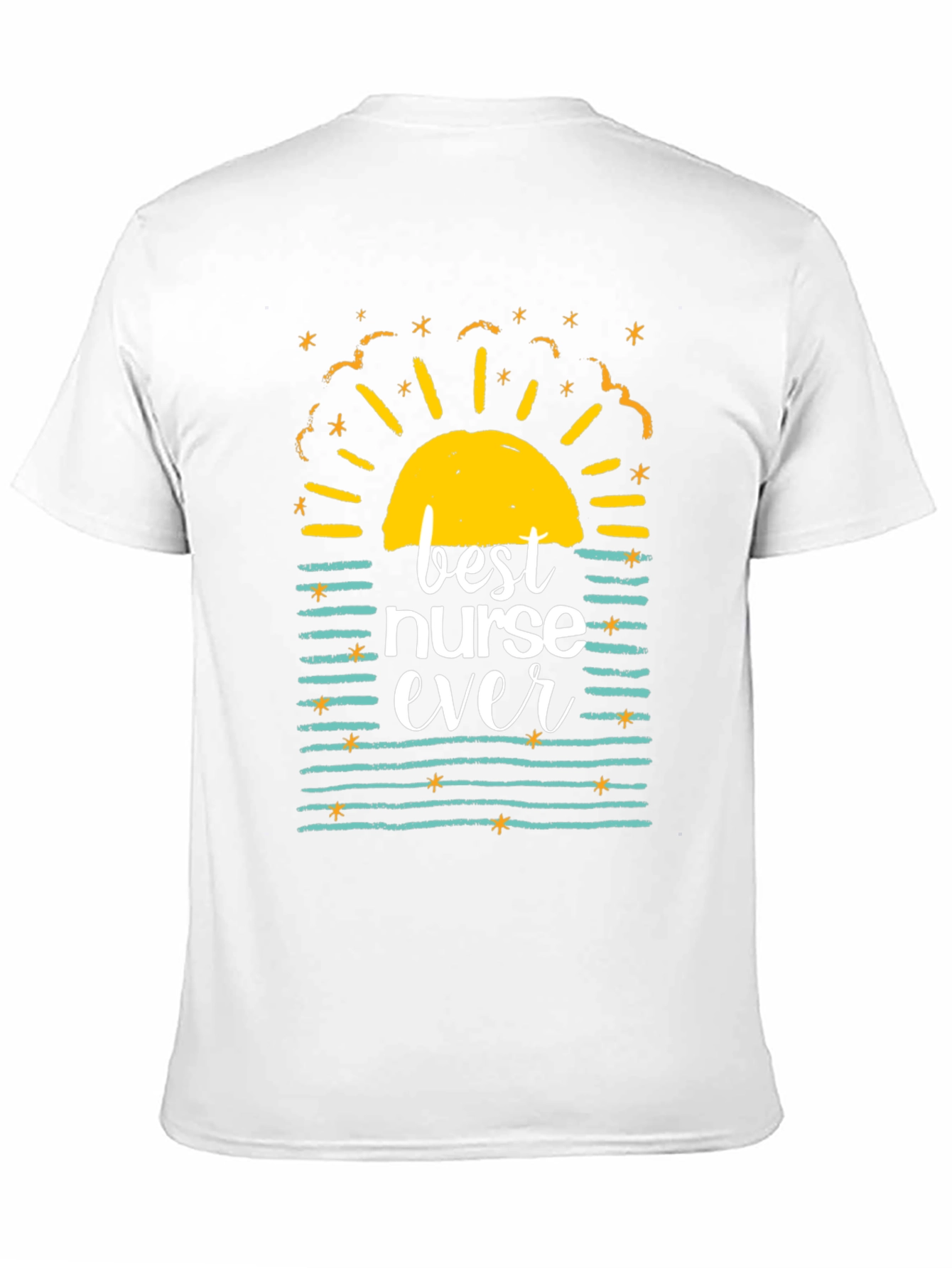 Best Nurse Ever Graphic T-Shirt - Black Casual Tee