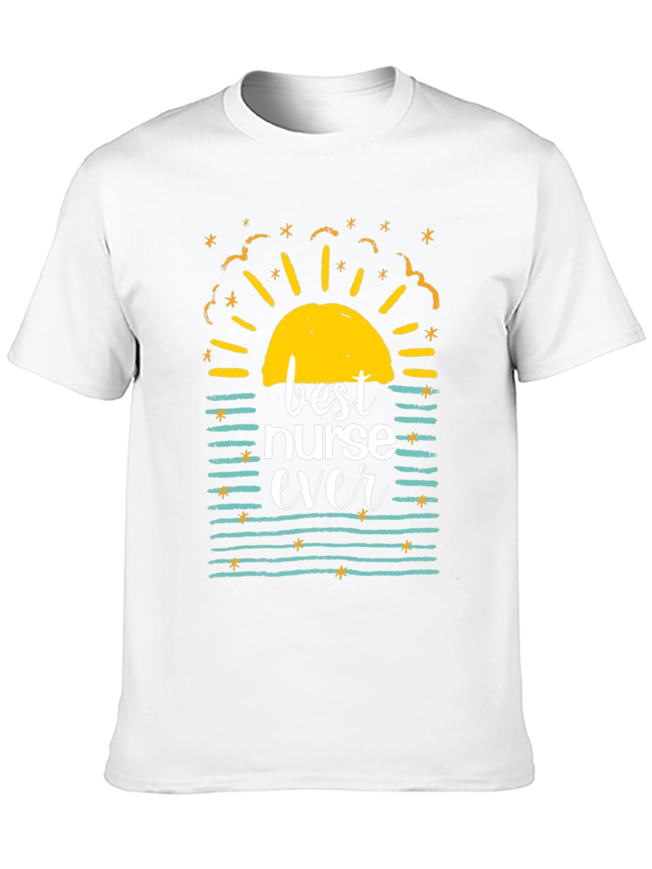 Best Nurse Ever Graphic T-Shirt - Black Casual Tee