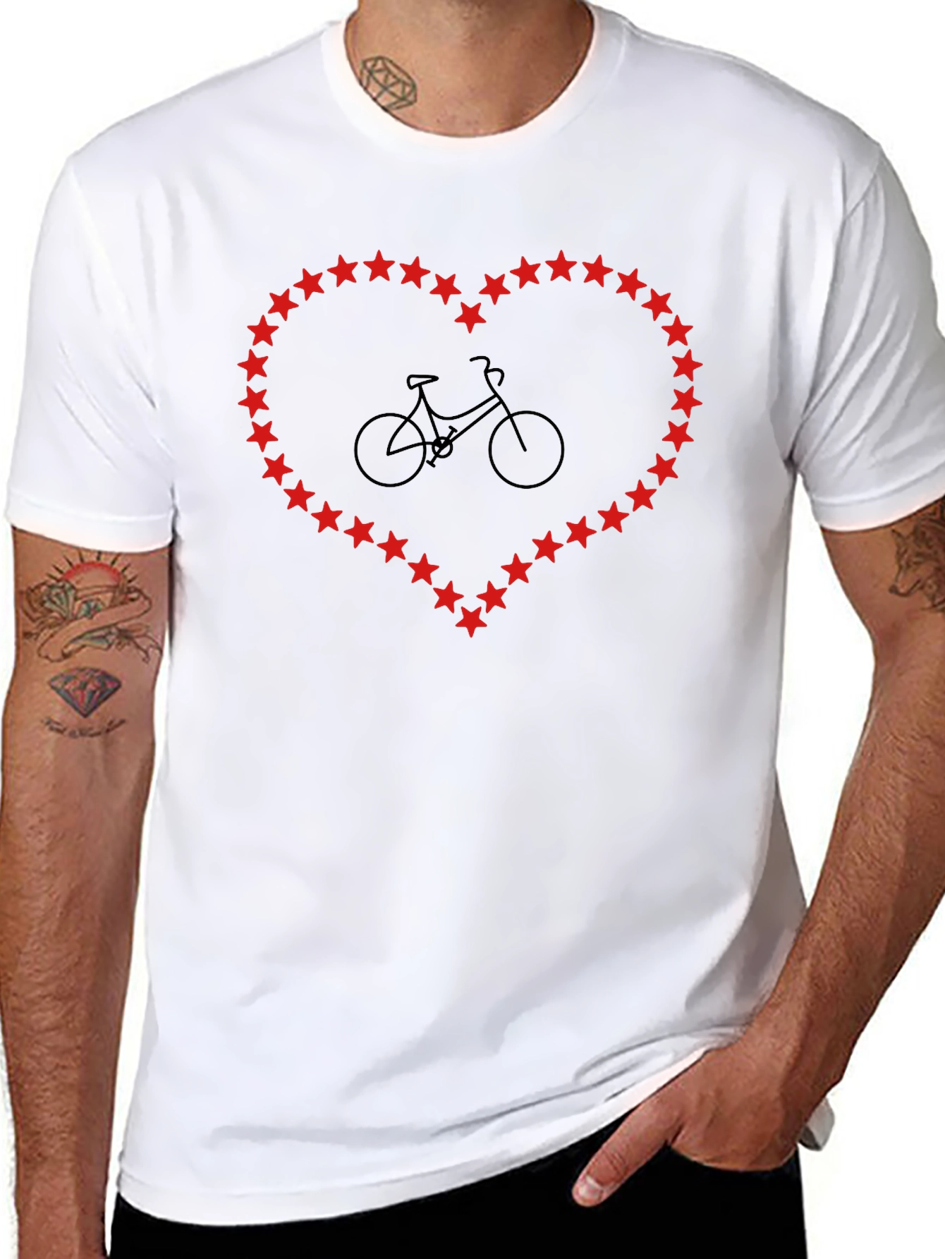 Cycling Heart Tee - Bike Love T-Shirt