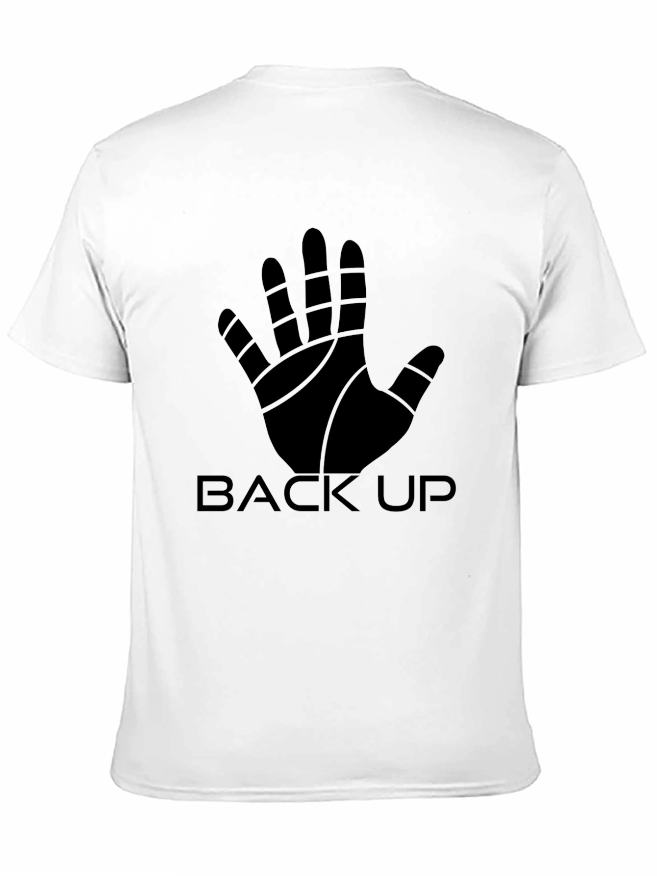 Back Up Hand Graphic Black T-Shirt