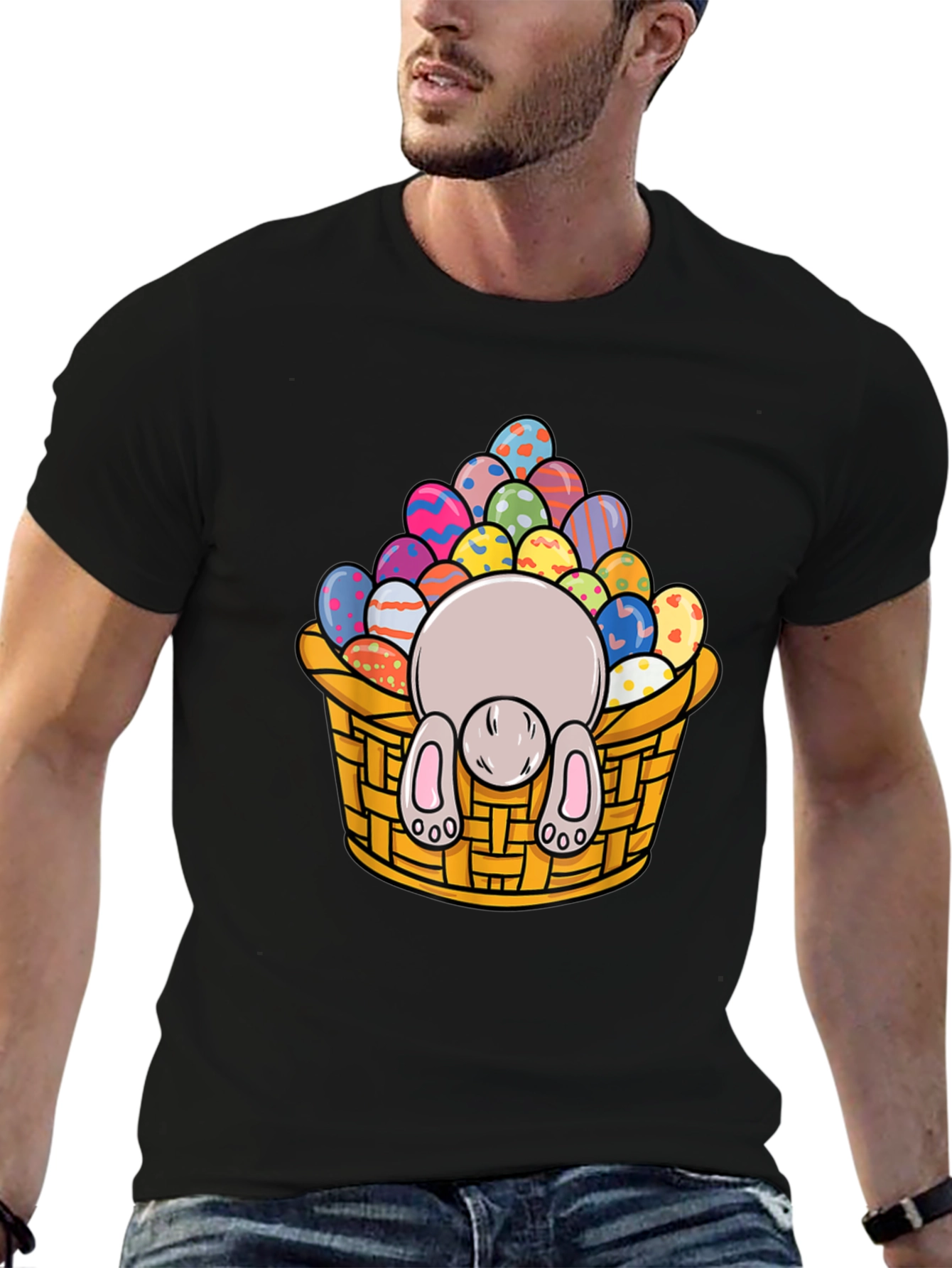 Easter Bunny in Basket Graphic Tee