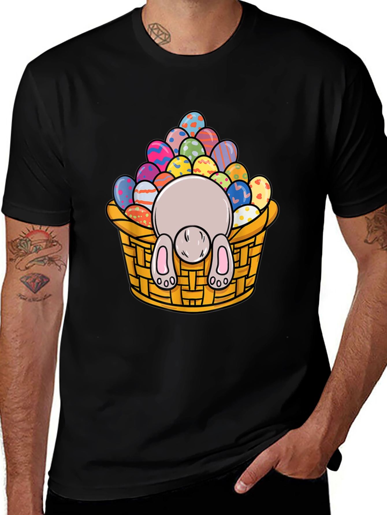 Easter Bunny in Basket Graphic Tee