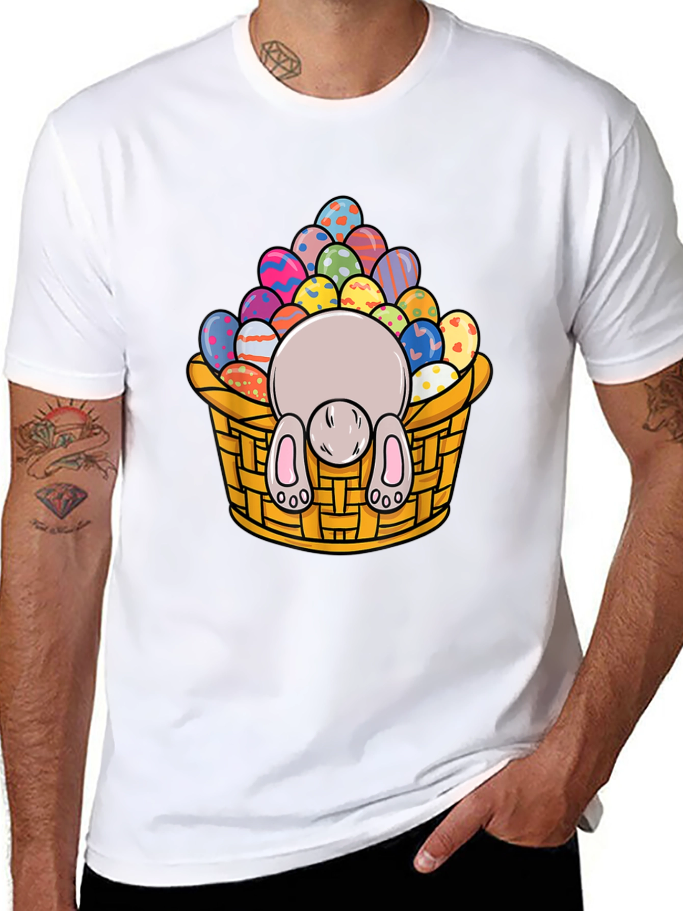 Easter Bunny in Basket Graphic Tee