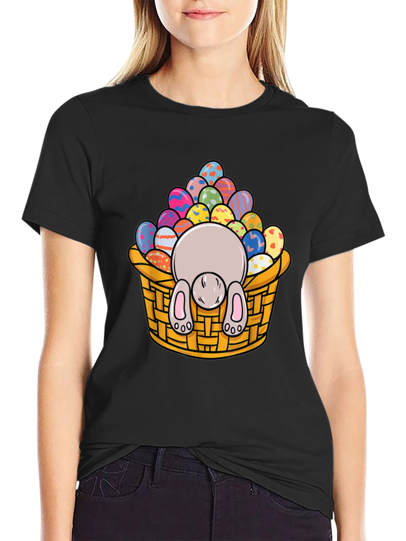 Easter Bunny in Basket Graphic Tee