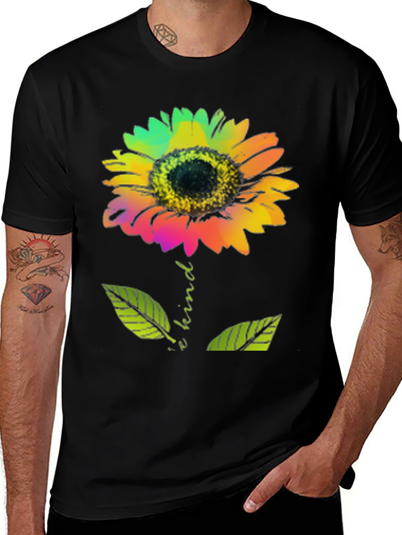 Kind Sunflower Graphic T-Shirt