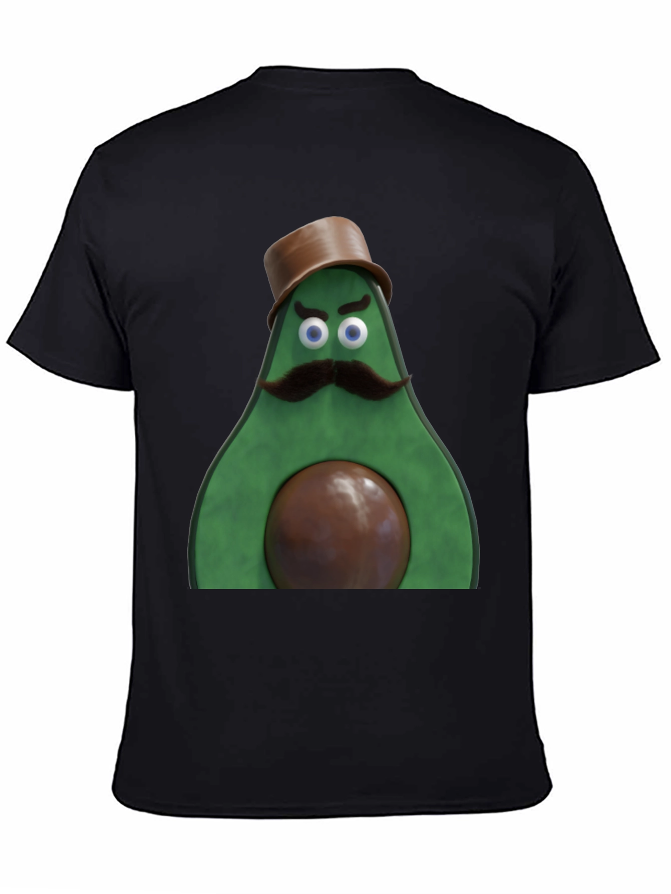 Avocado Gentleman Graphic Tee - Quirky Black T-Shirt