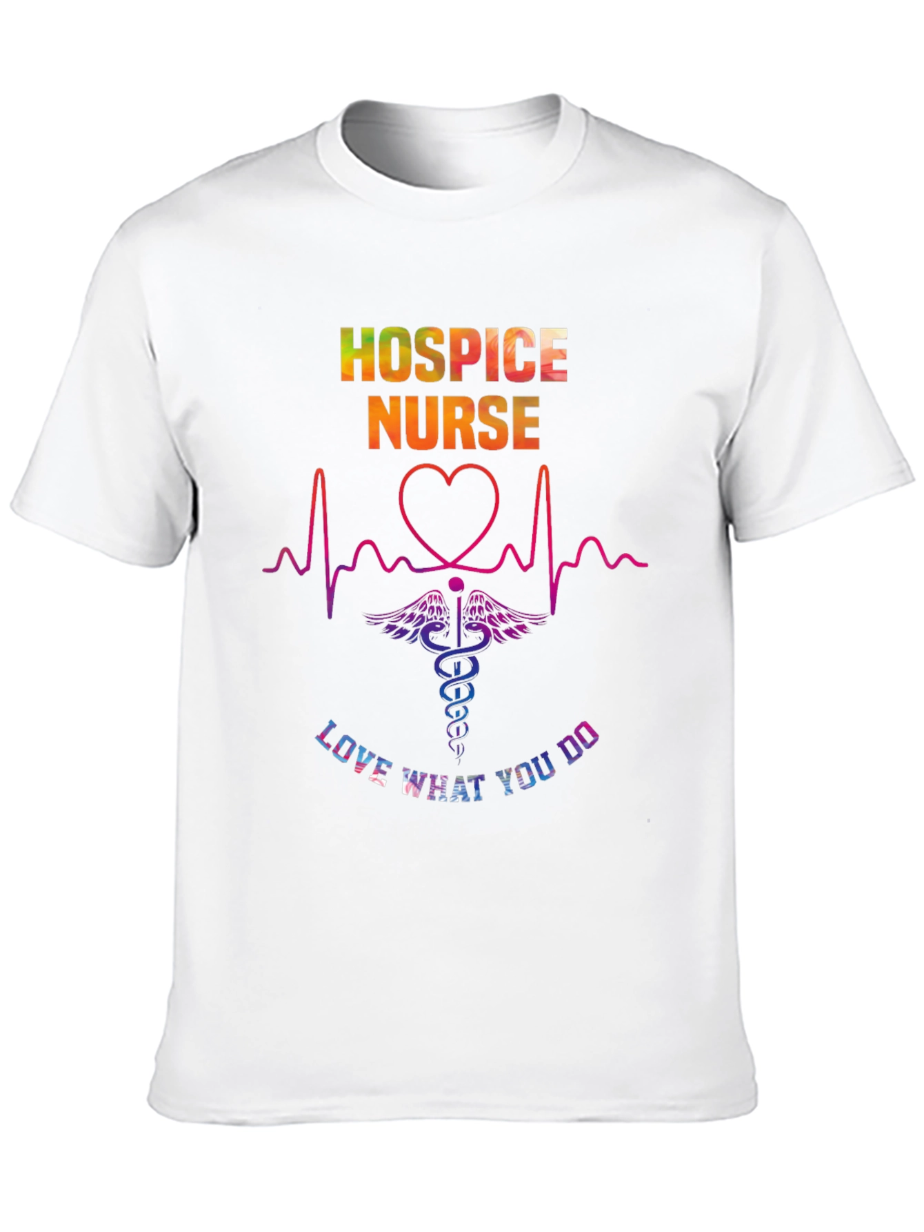 Hospice Nurse Rainbow Graphic Tee