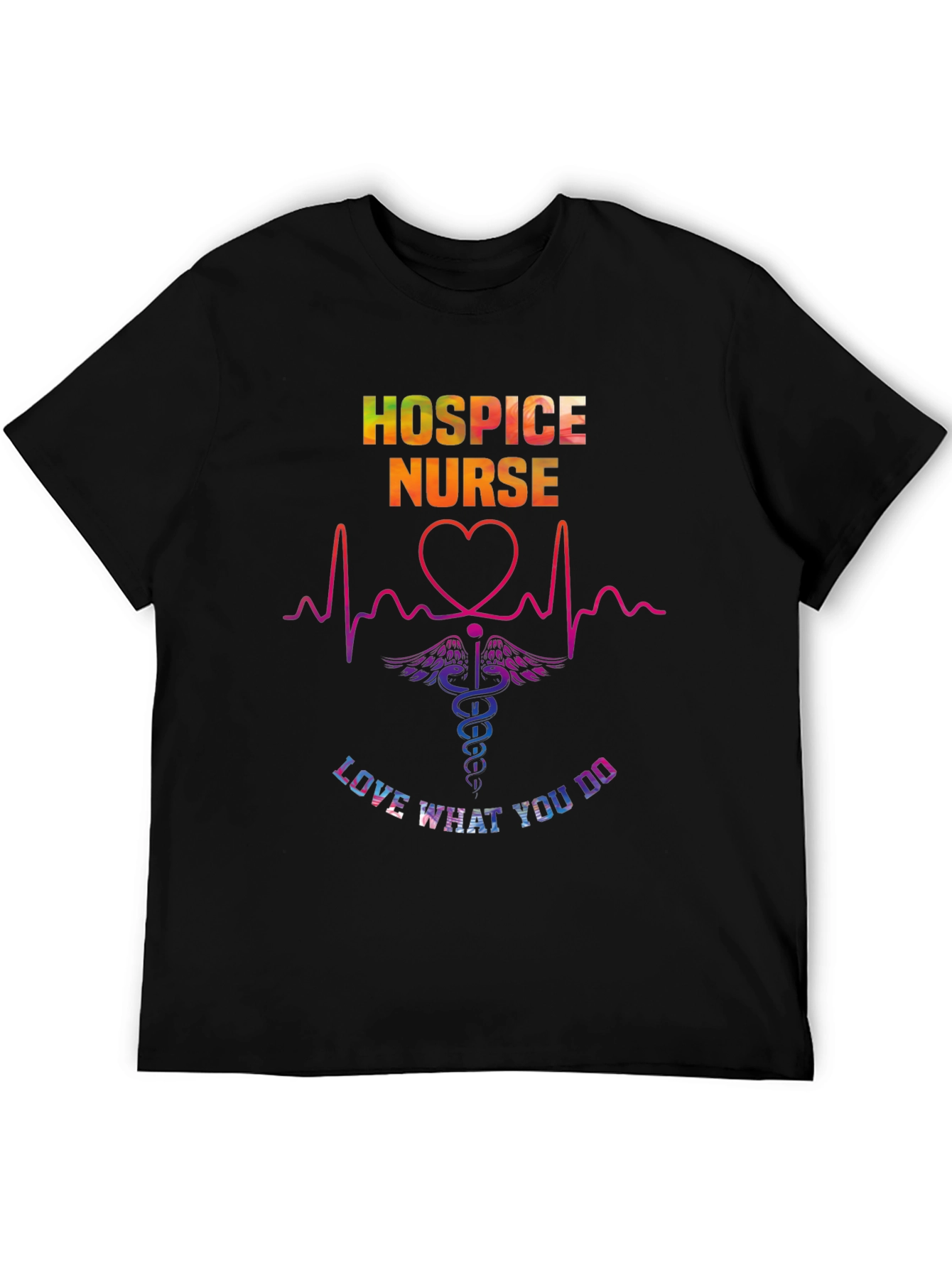 Hospice Nurse Rainbow Graphic Tee