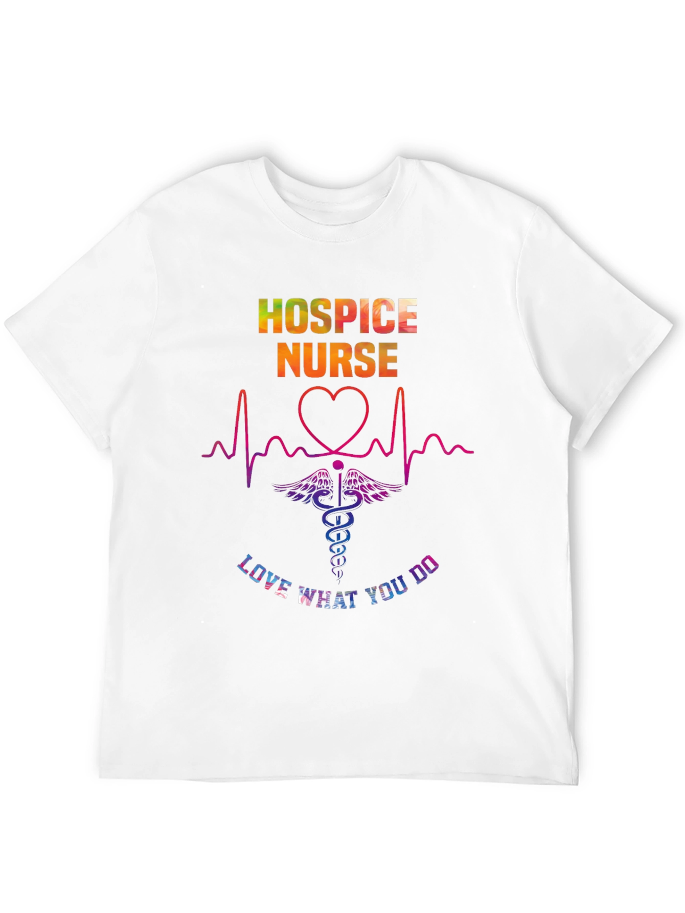 Hospice Nurse Rainbow Graphic Tee