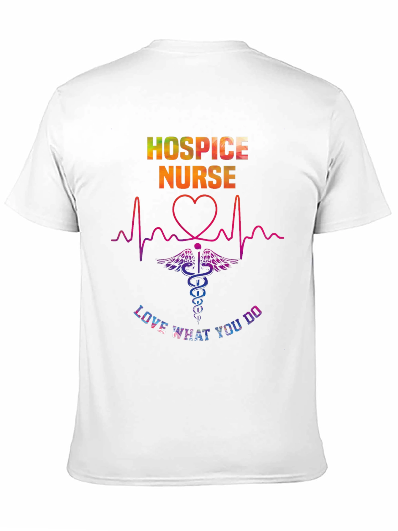 Hospice Nurse Rainbow Graphic Tee