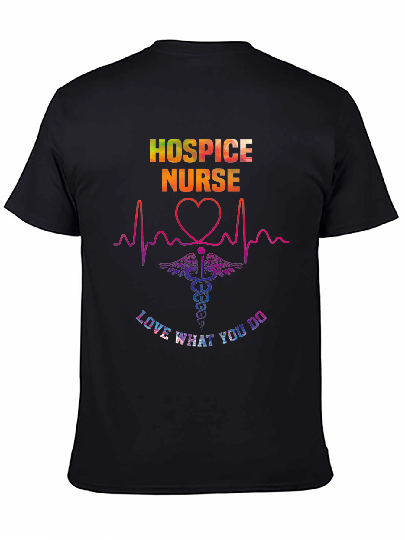 Hospice Nurse Rainbow Graphic Tee