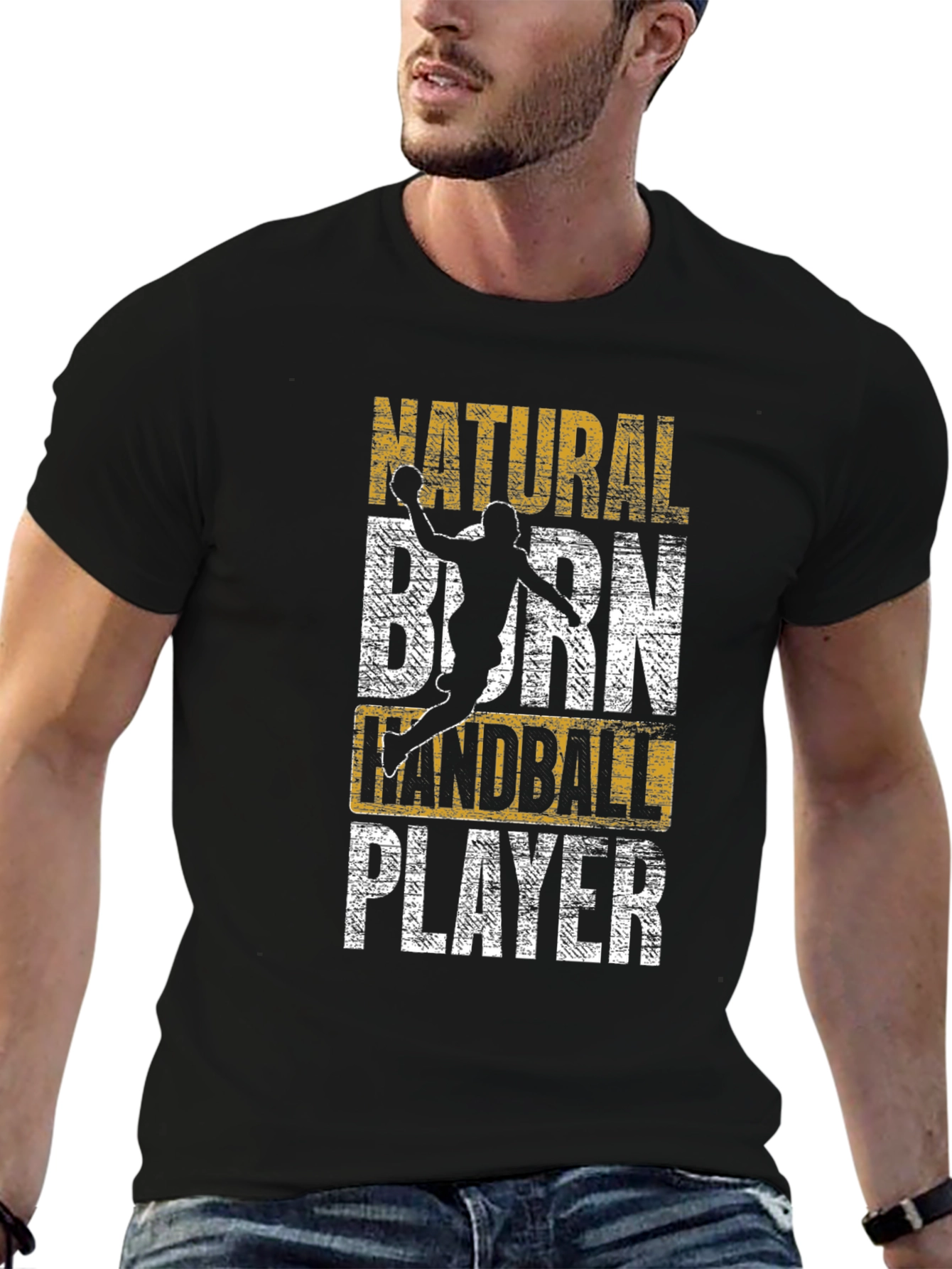 Natural Born Handball Player Graphic Tee