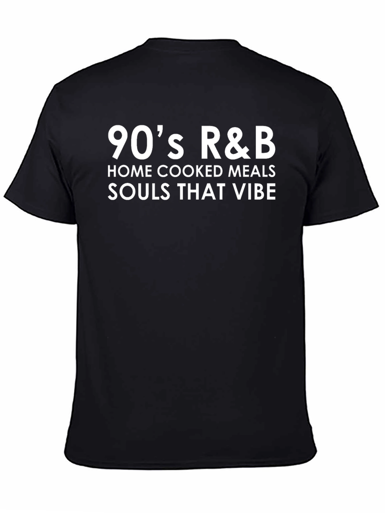 90s R&B Home Cooked Meals Black Graphic T-Shirt