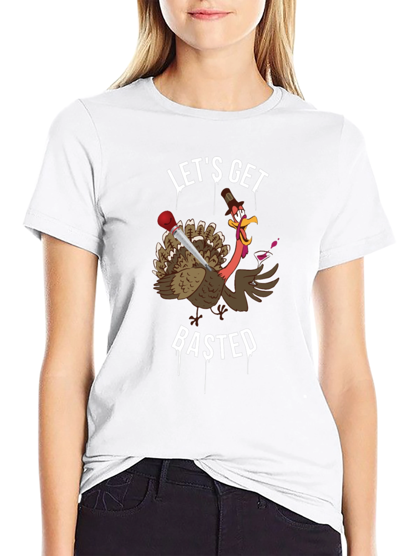 Lets Get Basted T-Shirt Thanksgiving Humor
