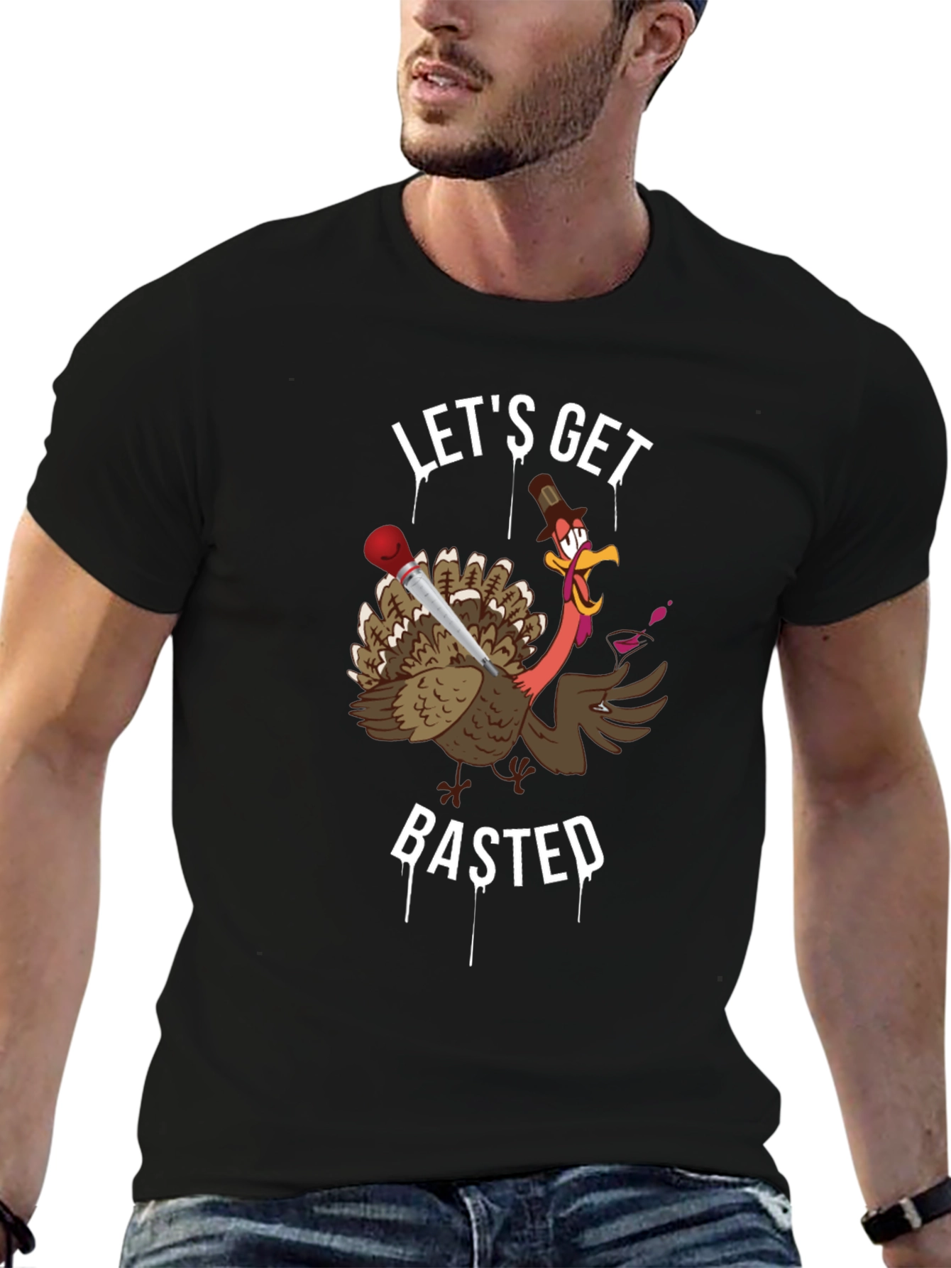 Lets Get Basted T-Shirt Thanksgiving Humor