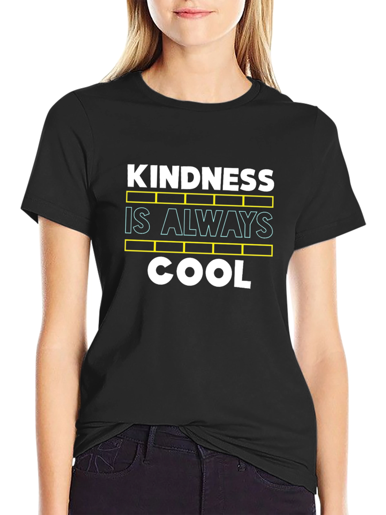 Kindness is Always Cool Graphic Tee - Black