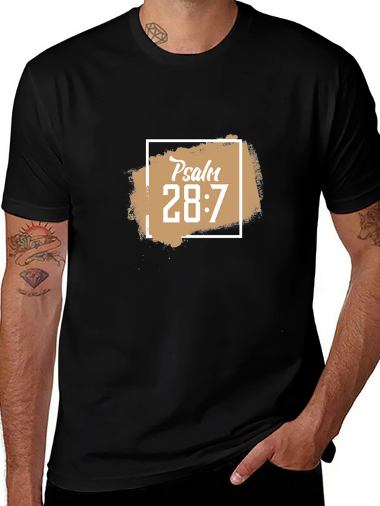 Psalm 28:7 Graphic T-Shirt